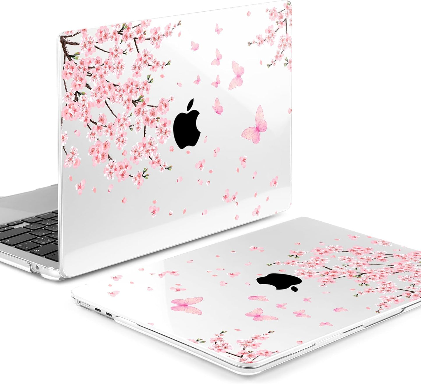 MEEgoodo Case for M4/M3/M2 MacBook Air 13.6 inch Case 2025 2024 2022, Fit Model A3240/A3113/A2681, Laptop Hard Shell with Keyboard Cover Compatible with MacBook Air 13 inch, Cherry Blossoms