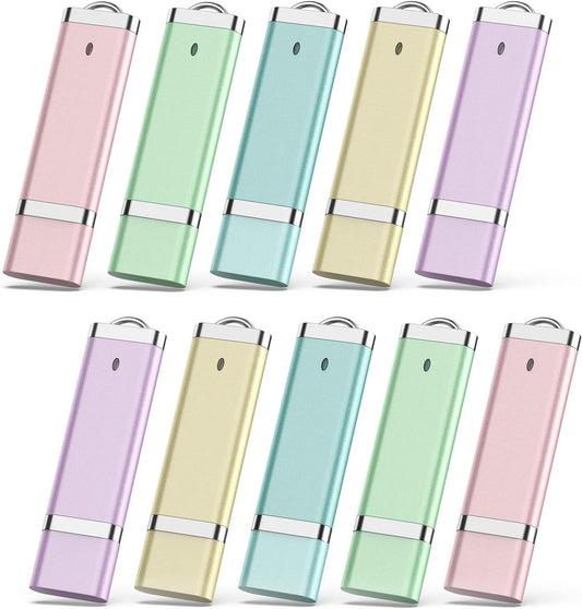 KEXIN 10 Pack 8GB Flash Drive USB Drive Thumb Drive 8 GB USB Flash Drive Jump Drive 8G Flash Drives Photo Memory Stick Pen Drive Zip Drive Coloful