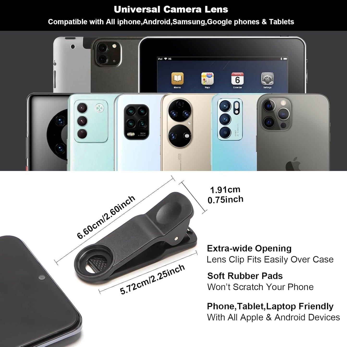 Fisheye Lens 235° Phone Camera Lens, Fish Eye Lens for iPhone 14 13 12 X XR Pixel Samsung Smartphone,Clip on Cell Phone,Funny Photos