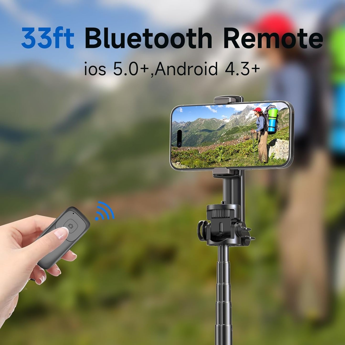 Tripod for iPhone, Selfie Stick for iPhone with Remote, Phone Tripod for Recording, Compatible with All Cell Phone and Camera, X60 (72")