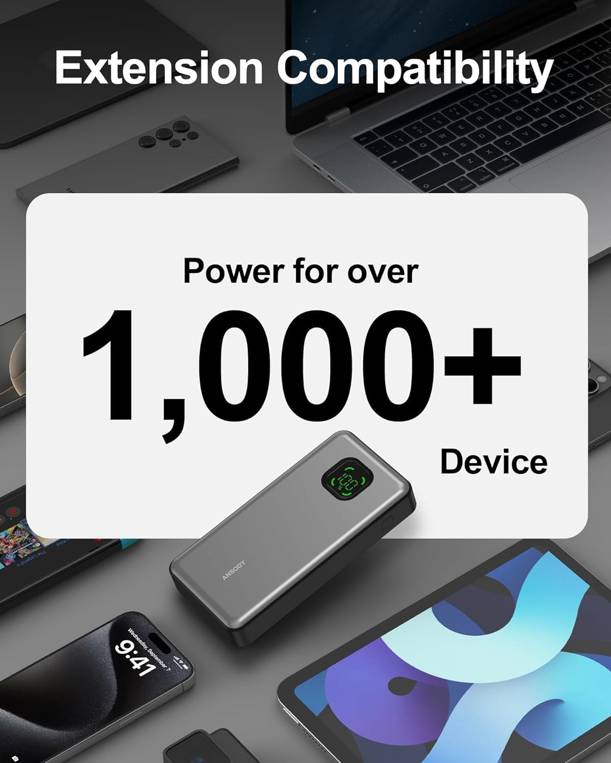 65W Power Bank, 25000mAh Laptop Portable Charger, 100W Total Fast Charging Battery Pack for MacBook Dell XPS iPad Tablet Steam Deck iPhone 16/15 Series Samsung Switch and More Silver