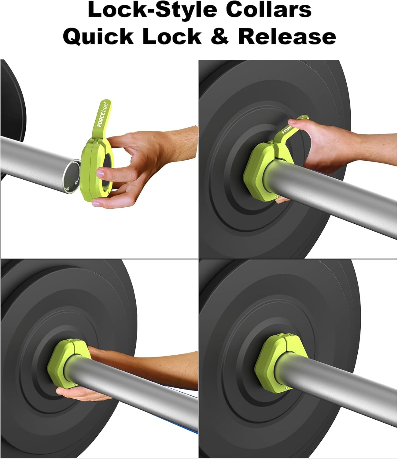 Magnetic Barbell Clamps 2 Inch Olympic – Quick Release Barbell Collars with Anti-Slip TPR Lining | Heavy Duty Weight Clips for Bars for Pro Gym Equipment