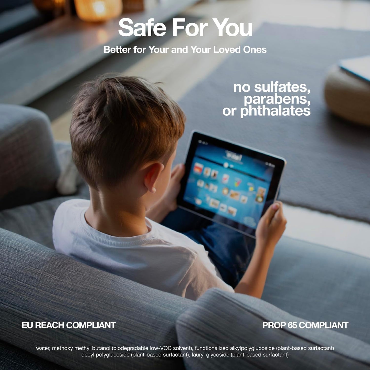 Slate Screen Cleaner Spray and Microfiber Cloth - Streak Free - Cleans Laptop, Computer, Tablet, Phone, TV, and Car Screens, Biodegradable Plant-Based Formula, Touch Safe, 16oz