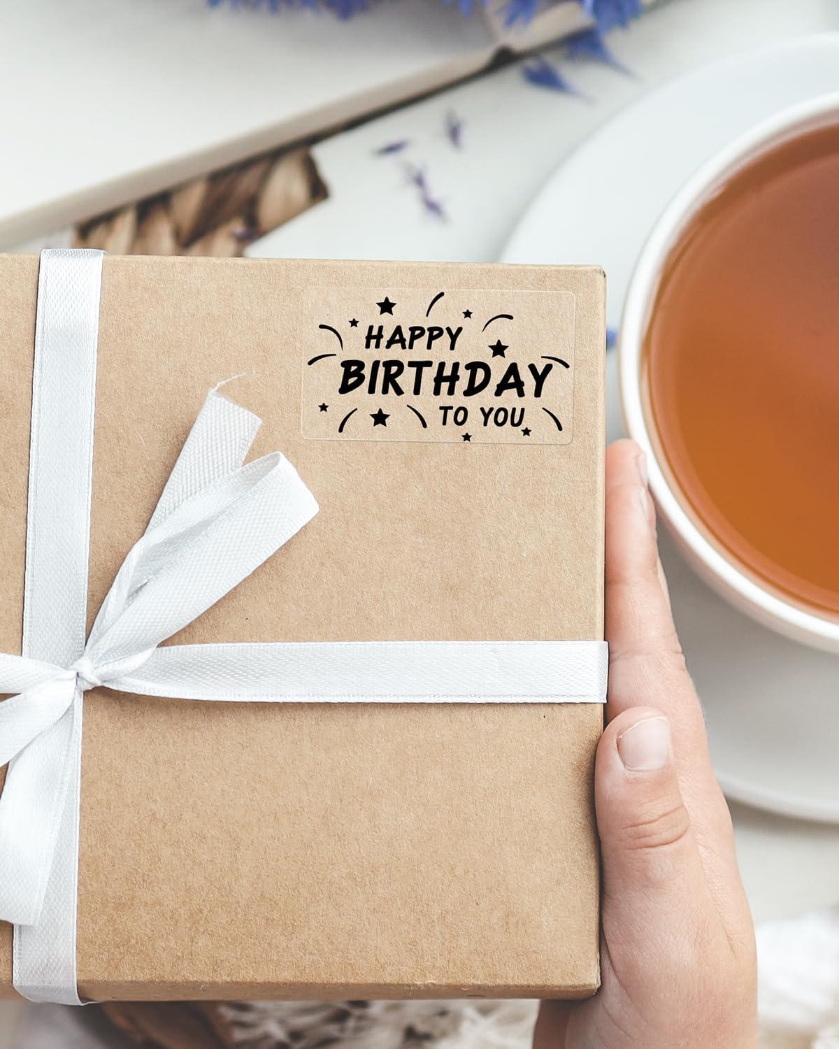 MUNBYN Clear Thermal Labels, 2.25 x 1.25 Inches, Printable Transparent Stickers for Small Businesses, DIY Logo Design, Multipurpose Waterproof Label Roll, 500 Labels/Roll