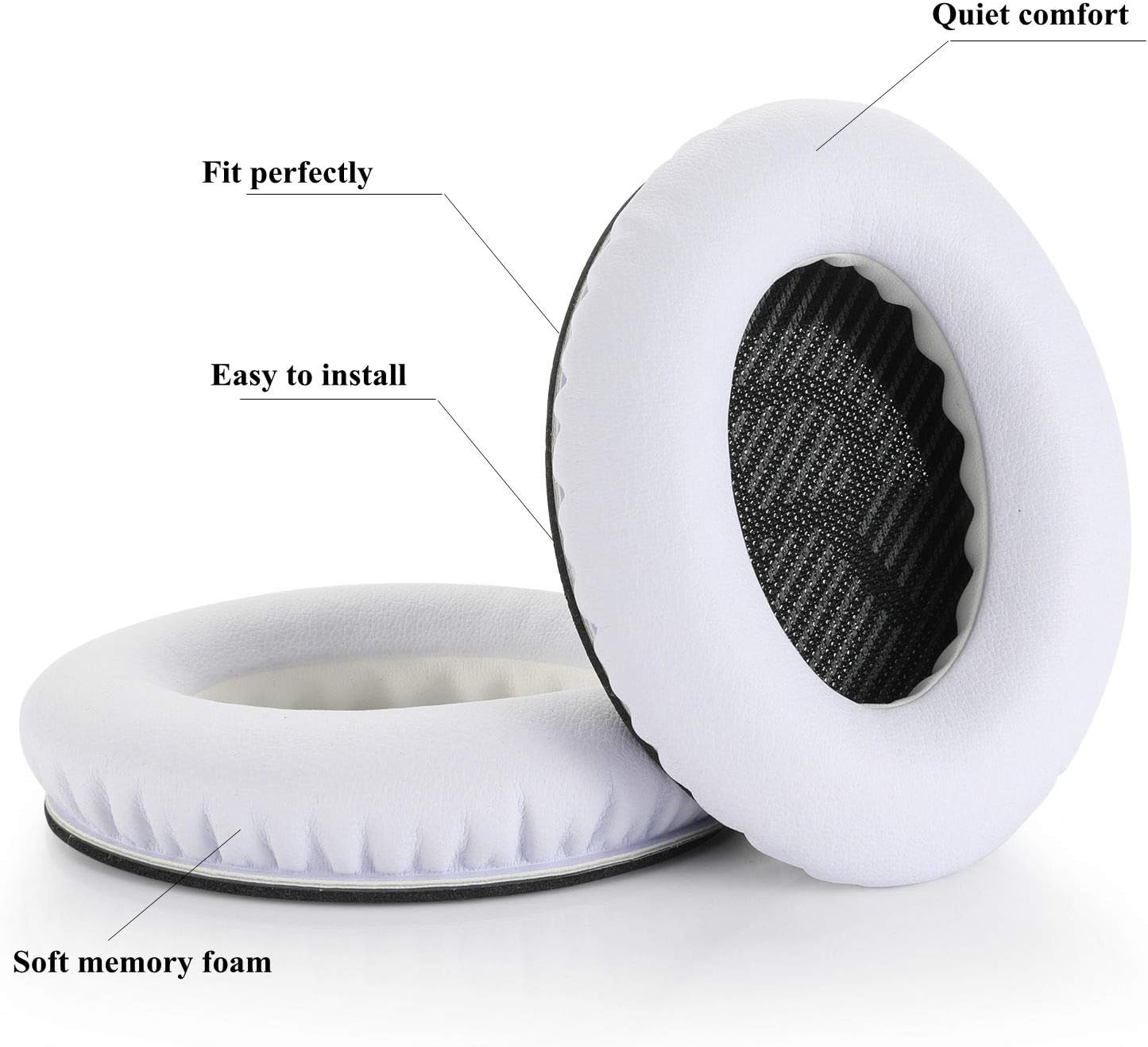 Headphones Replacement Ear Pads,for Bose Quietcomfort QC15 QC25 QC35 35 ii (White)