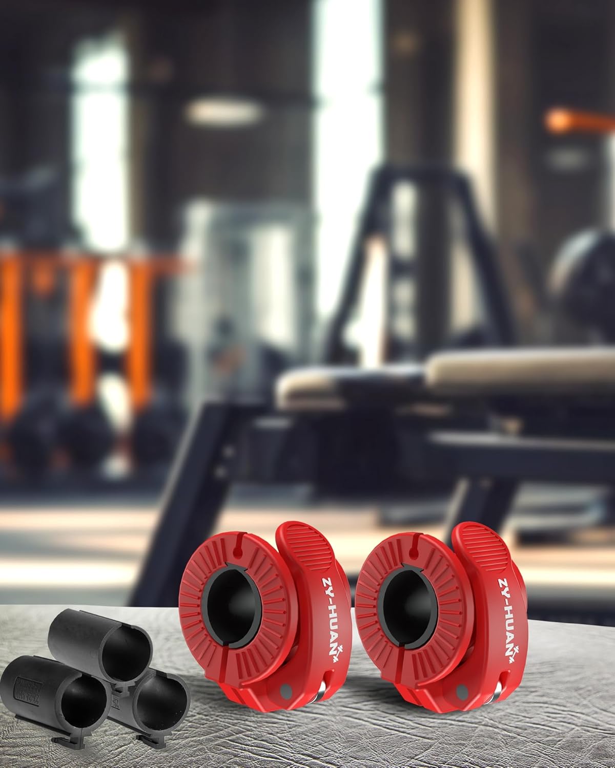 Pro Barbell Clips 1 inch Barbell Clamps 0.9-1.18inch Quick Release Weight Clips for Bars Multi-Size Adjustable Olympic Barbell Clamps