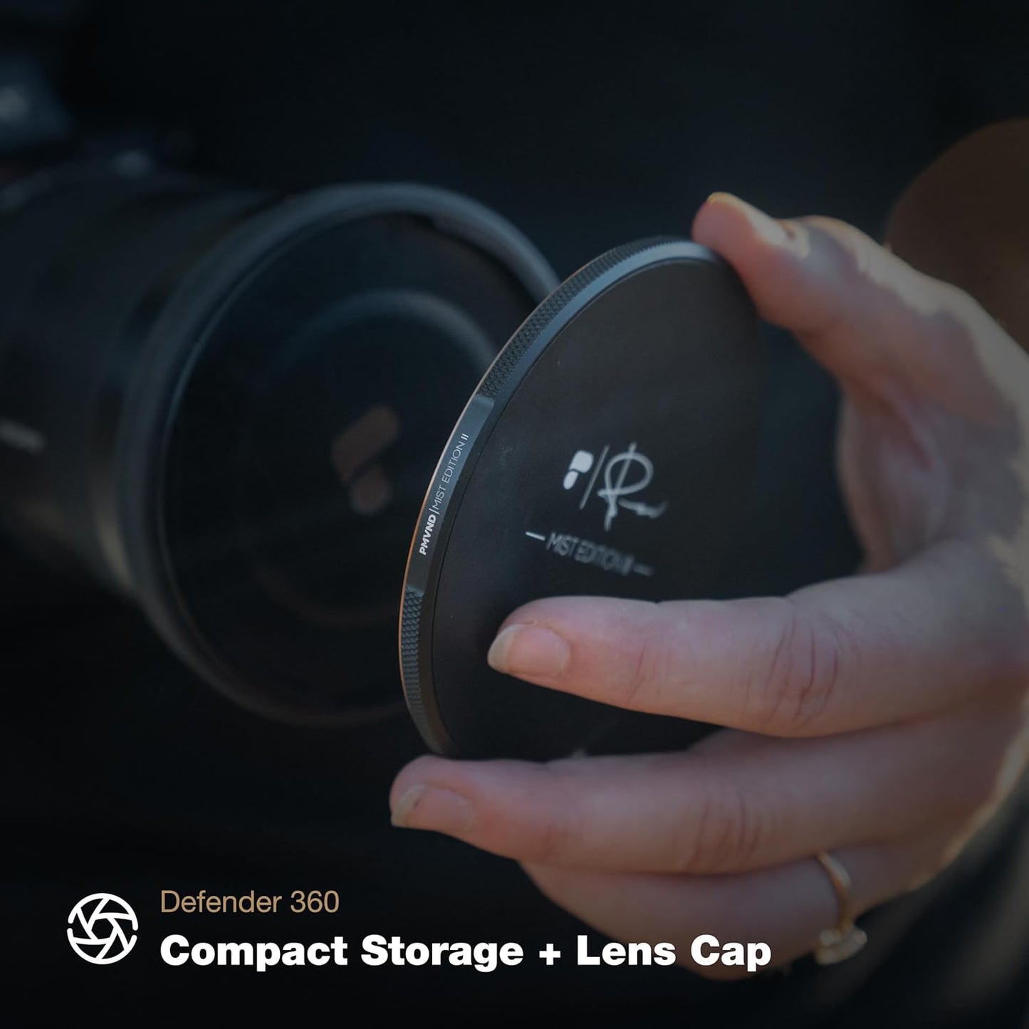 PolarPro 95mm Peter McKinnon Mist VND Camera Filter - 2-5 Stop Variable Neutral Density Lens Filter for DSLR/Mirrorless Pro Video ā for Cinematic Shutter Speed Control + Diffusion