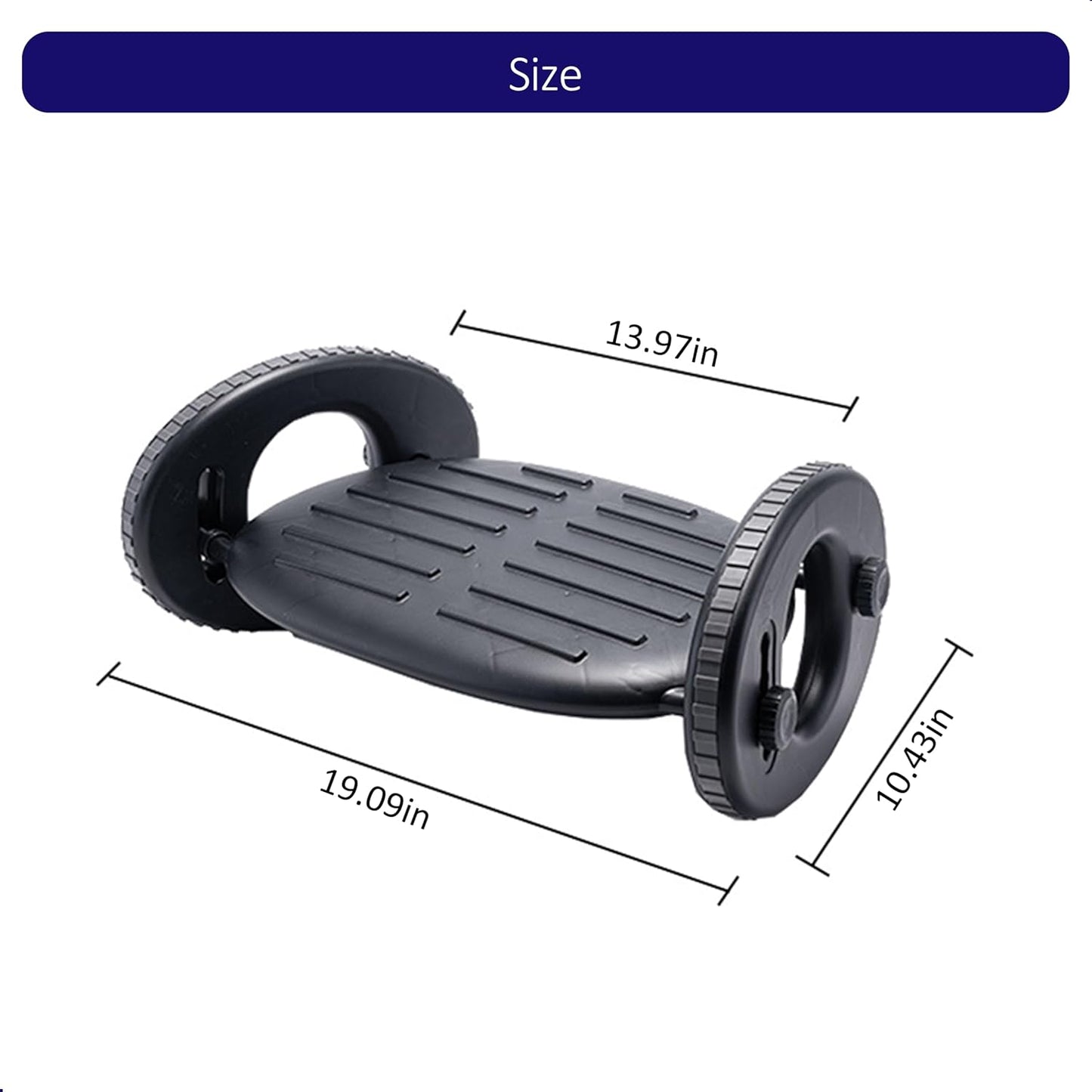 Under Desk Footrest – 4-Level Angle Adjustment & Active Rocker Feature, Durable ABS Foot Support, Anti-Slip Design, Ideal for Office, Home, Travel & Posture Correction