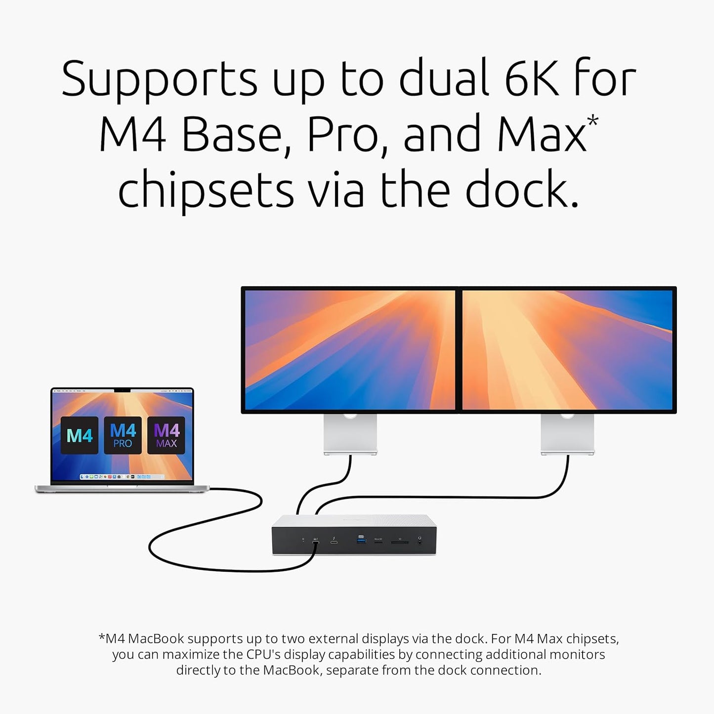 Kensington SD5000T5 Thunderbolt 5 Docking Station – Dual Display for MacBooks M1/M2/M3/M4 Pro and Max; Triple Display for Windows TB5; TB4 Compatible, 140W Power Delivery (K35201NA)