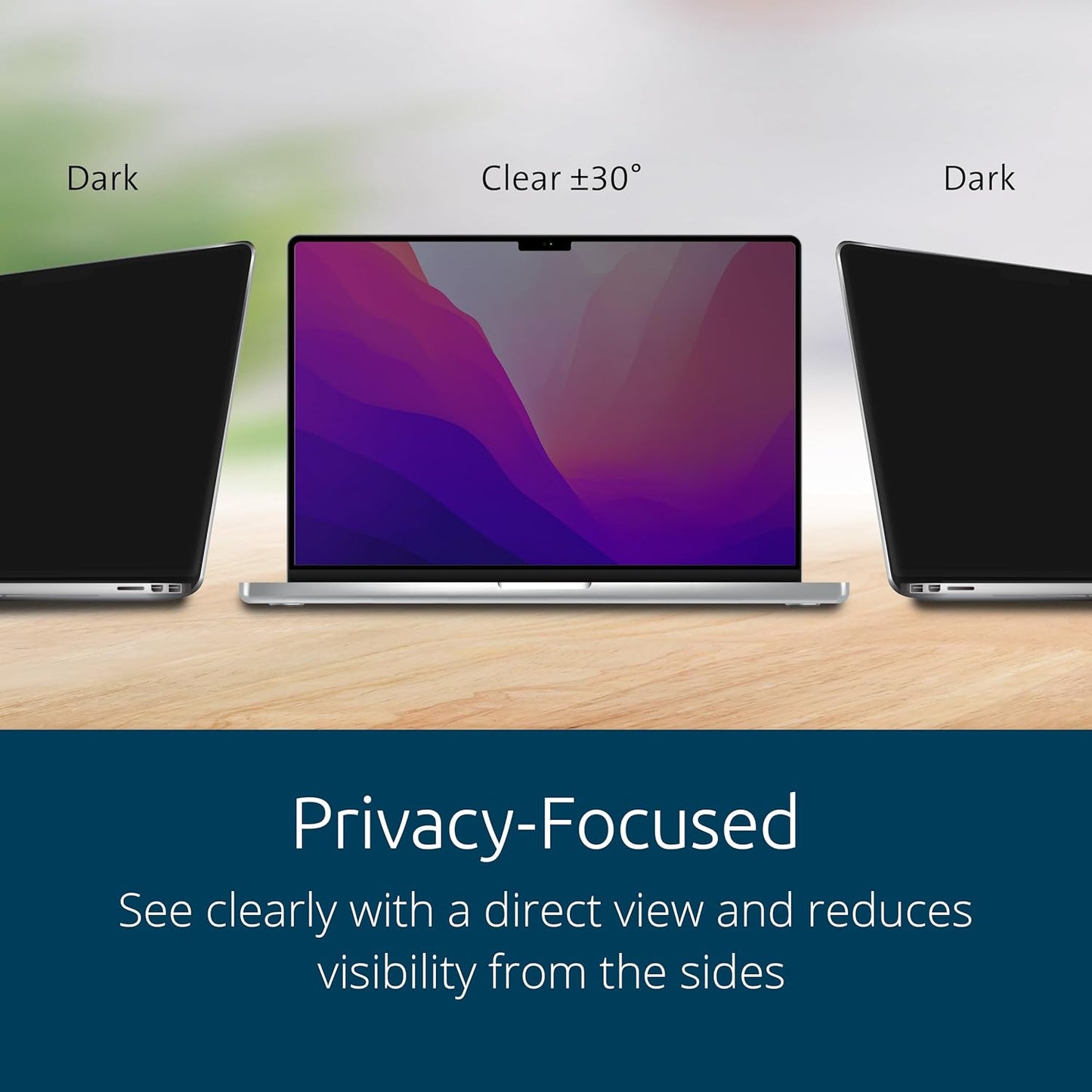 Kensington MP16 Magnetic MacBook Pro Privacy Screen for 16 inch MacBook Pro (2021-2024, M1, M2, M3, M4, Pro, Max), Removable Laptop Privacy Screen, Anti Glare Blue Light MacBook Mac Screen Protector