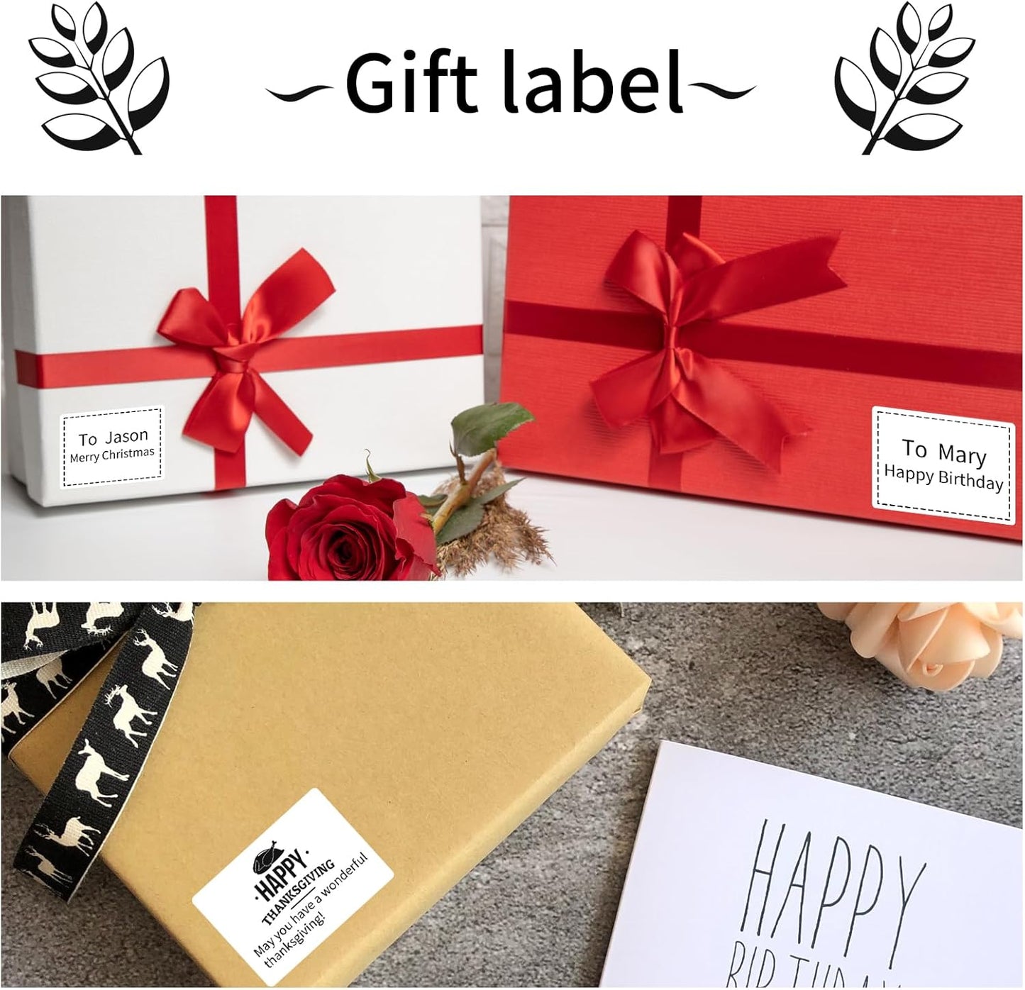 PUQU 30x70mm Direct Thermal Sticker Labels, Self-Adhesive All-Purpose Label Maker Tape, Compatible with AQ Series Label Printer, Refills Standard Laminated Office Labeling, 3 Rolls, 330 Labels