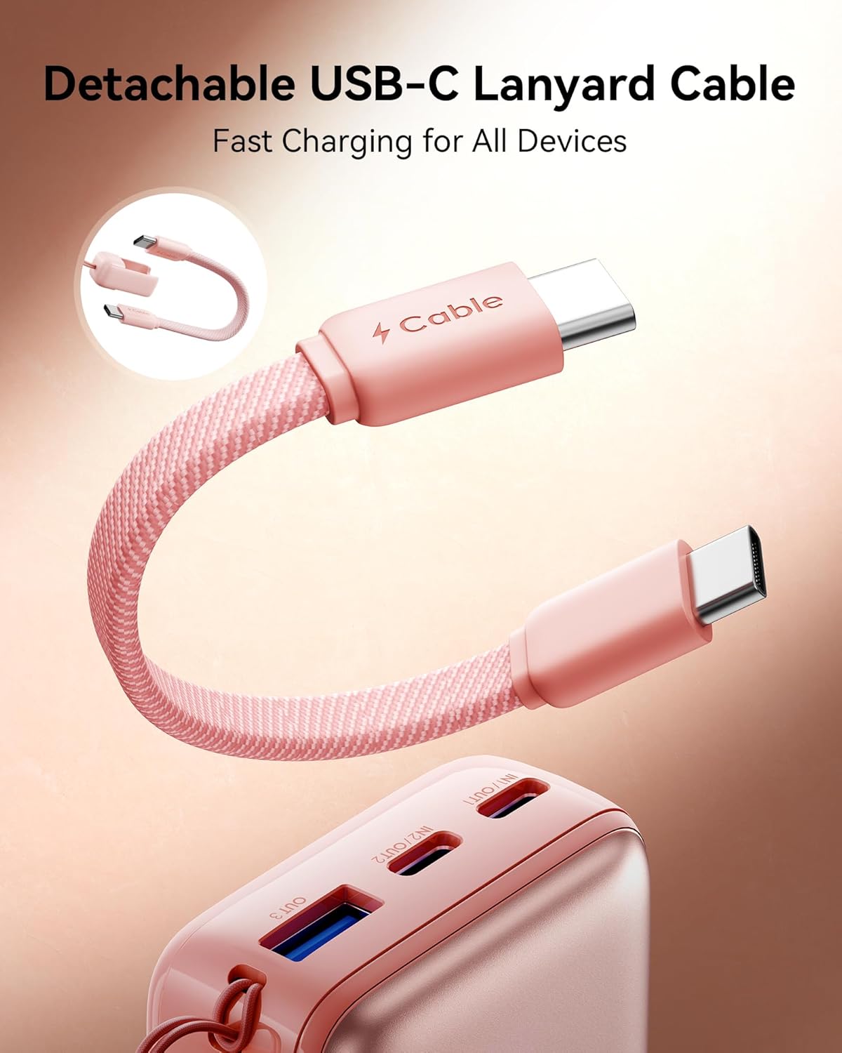 INIU Pocket Size Portable Charger, Ultra Small 10000mAh 45W PD Power Bank, USB C in&Out Fast Charging Battery Pack, Travel Essentials Powerbank for iPhone 16/15 Pro Max, iPad Air, Samsung S22 S27 etc