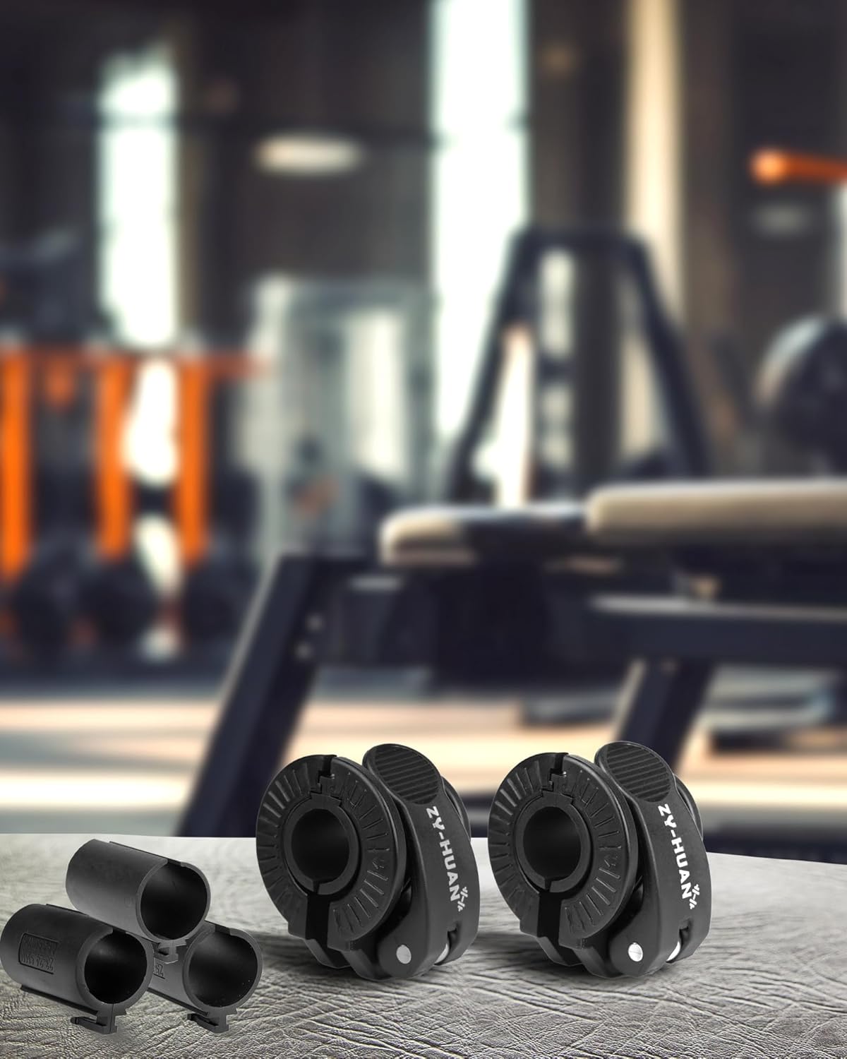 Pro Barbell Clips 1 inch Barbell Clamps 0.9-1.18inch Quick Release Weight Clips for Bars Multi-Size Adjustable Olympic Barbell Clamps