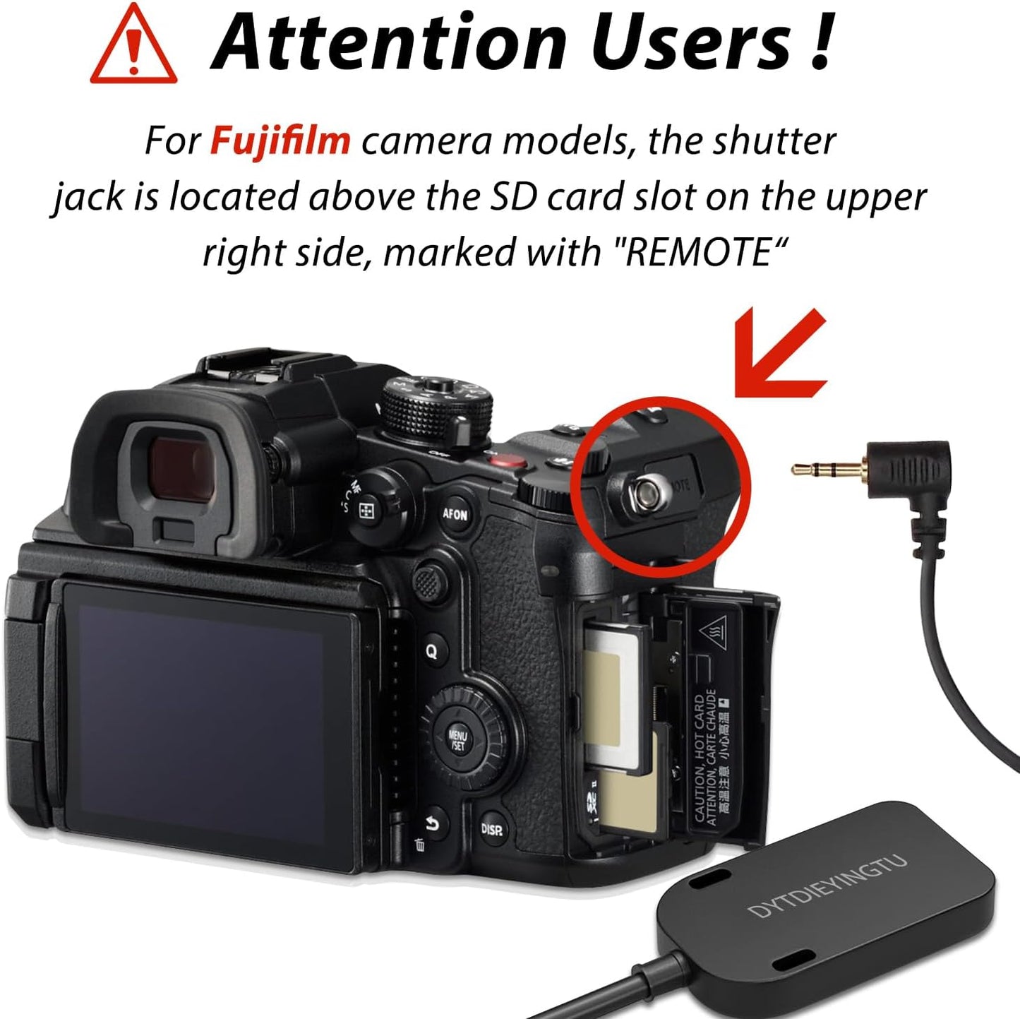 for Fuji/Canon Camera Cable Universal Iron cage Handle Shutter Release Accessory Shutter Cord RC101-E3/2.5mm Remote Control xt2 xt3 xt4 xt5 gfx50/50r/50s/100/100s can80d 90d r8 r10 650d 800d