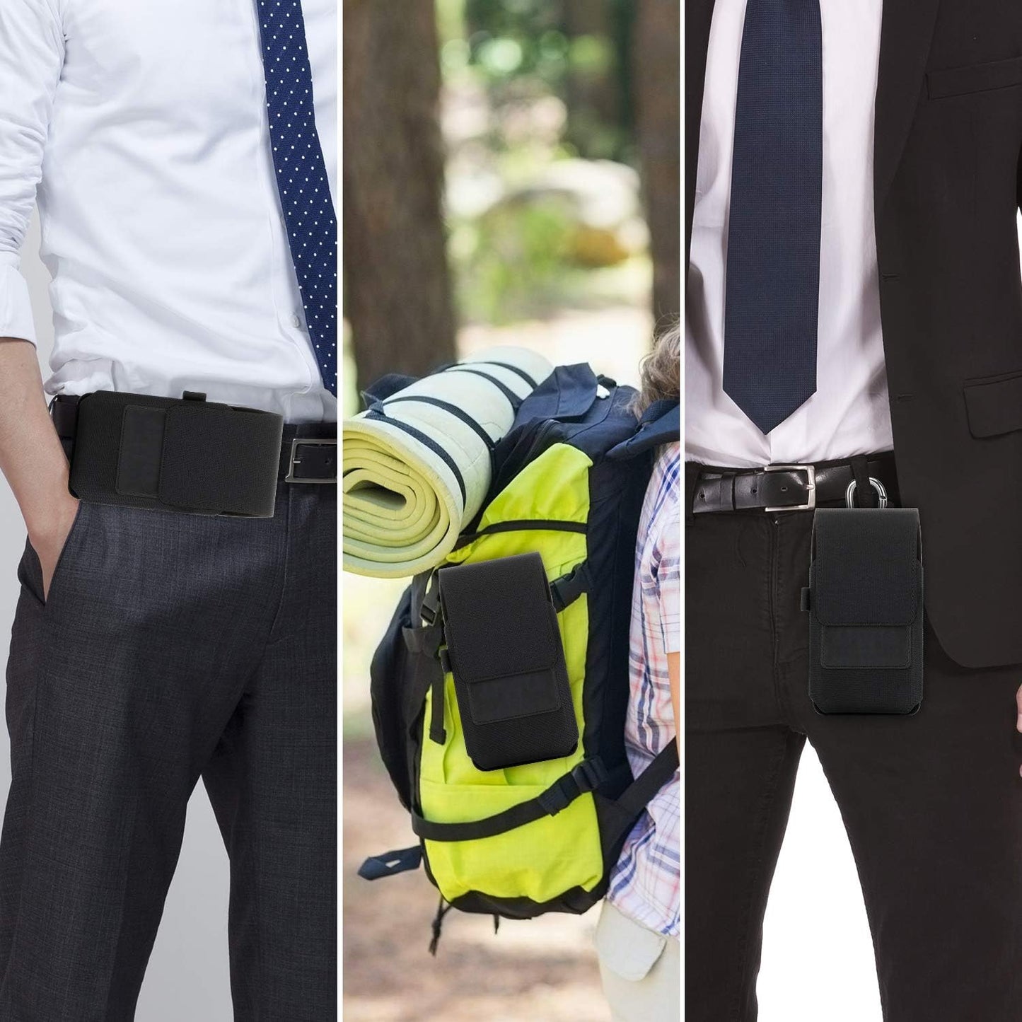 BECPLT Nylon Holster for Galaxy S25 Ultra 5G S24/S23/S22/S21/S20 Ultra Belt Holster Black Cell Phone Holder Belt Clip Holster Case Phone Pouch Belt Pouch Cover