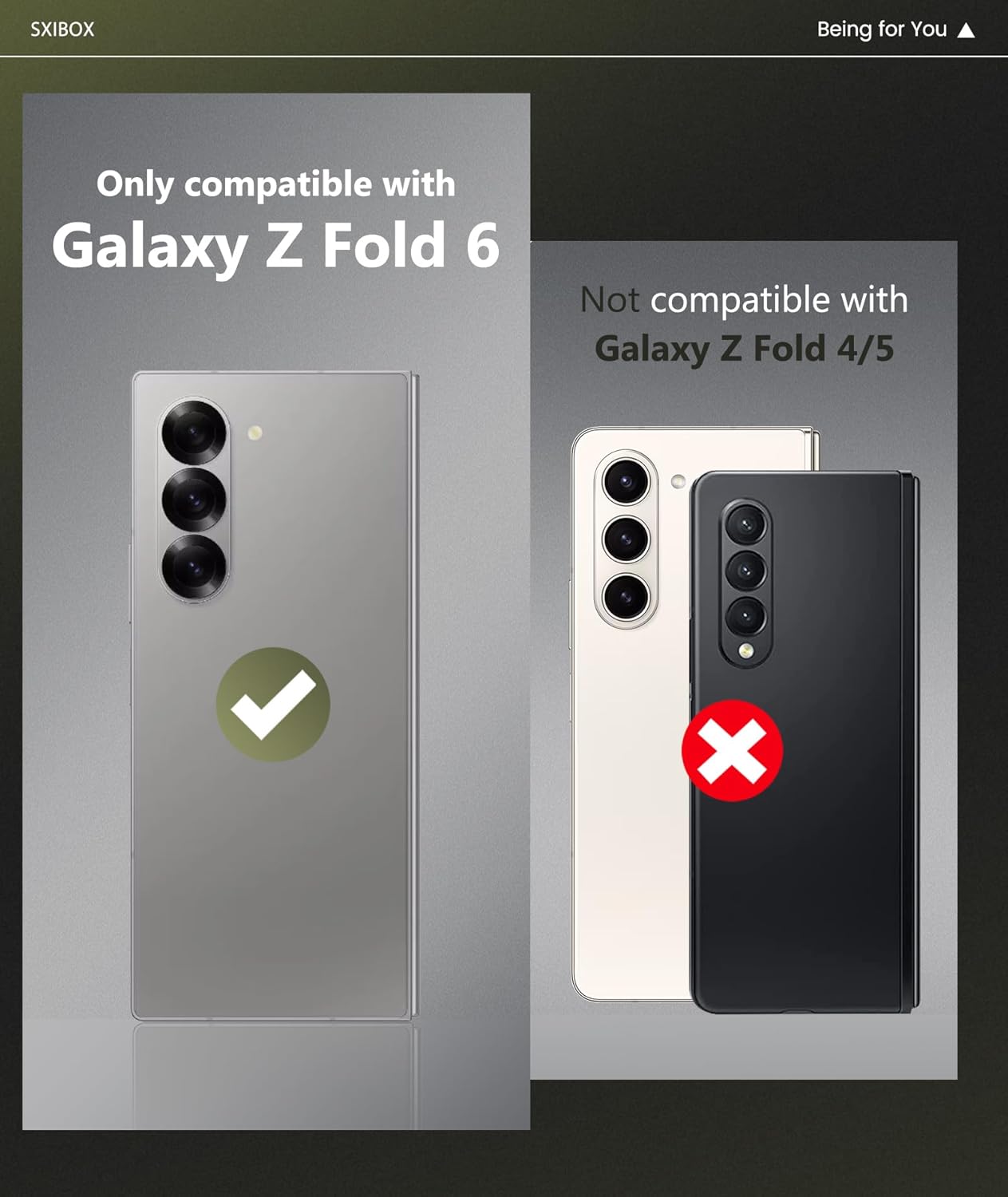 for Galaxy Z Fold 6 Case with Card Holder & Kickstand & Hinge Protection & Sliding Lens Cover, Built-in Screen Protector, Rugged Wallet Phone Case for Samsung Z Fold6, Black