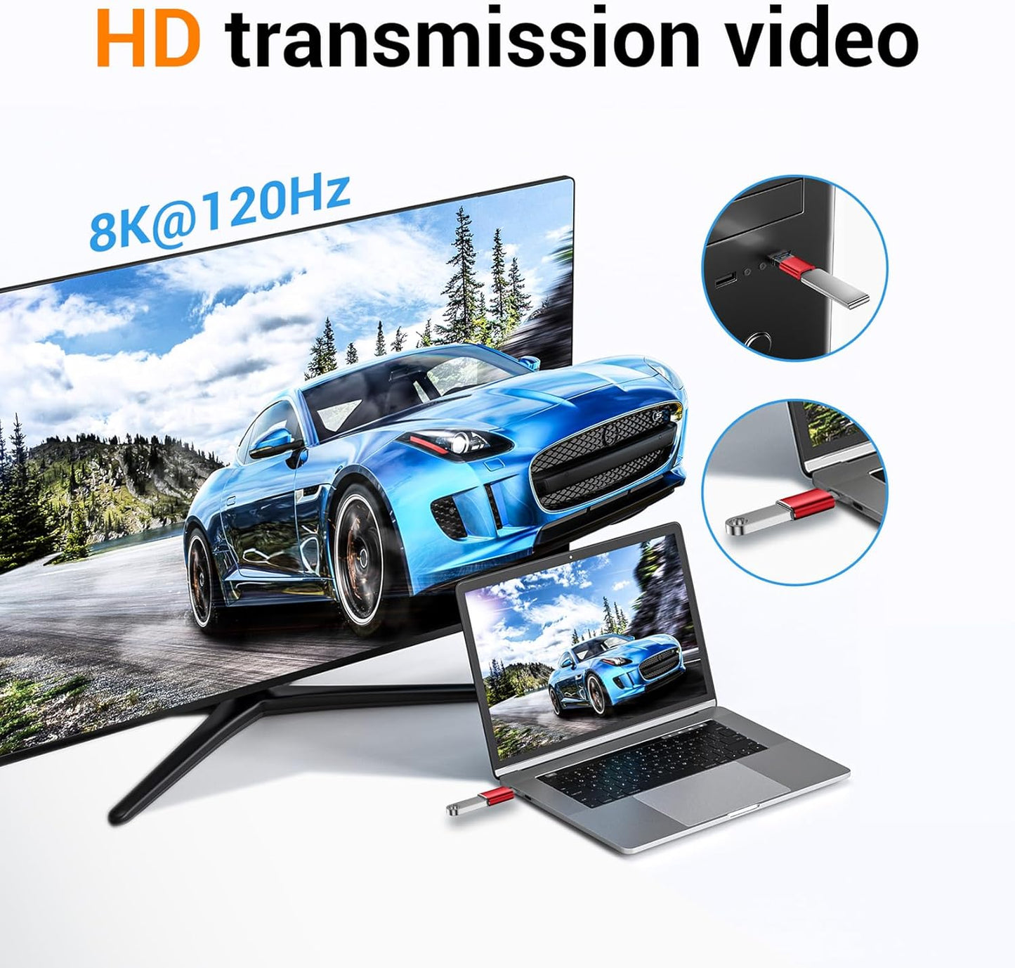 πππππ€ ππ©π π«ππππ USB to USB C Adapter,USB C Male to USB 3.0 Female OTG Converter for iPhone 16 15 14 13 Plus Pro Max,Apple Watch,Airpods,S24 Ultra, Gender Changers OTG Adapters - Red