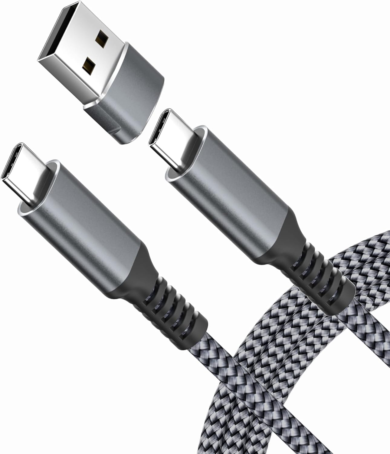 Elebase USB Type C to C 100W Cable 10FT with USB Adapter,Fast Charging PD Charger Cord for iPhone 16 15 Pro Max Plus,Samsung Galaxy S23 S25 S24,Car Play,MacBook Mac,iPad 10,Z Flip Fold 5,Ultra,A53 A54