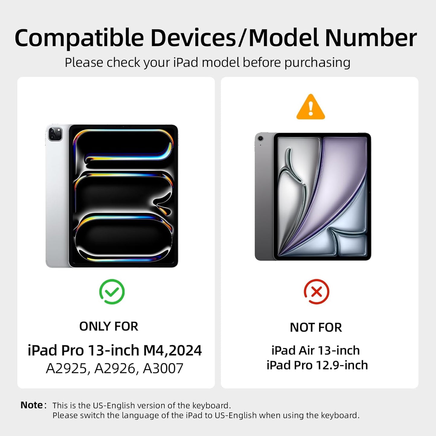 for iPad Pro 13 inch case 2024 with Keyboard M4,Magnetic Attach,Multi-Gesture Trackpad,7-Color Backlit,Shortcut Keys,Auto Sleep/Awake,Magic Keyboard for iPad Pro 13-inch M4 2024,White