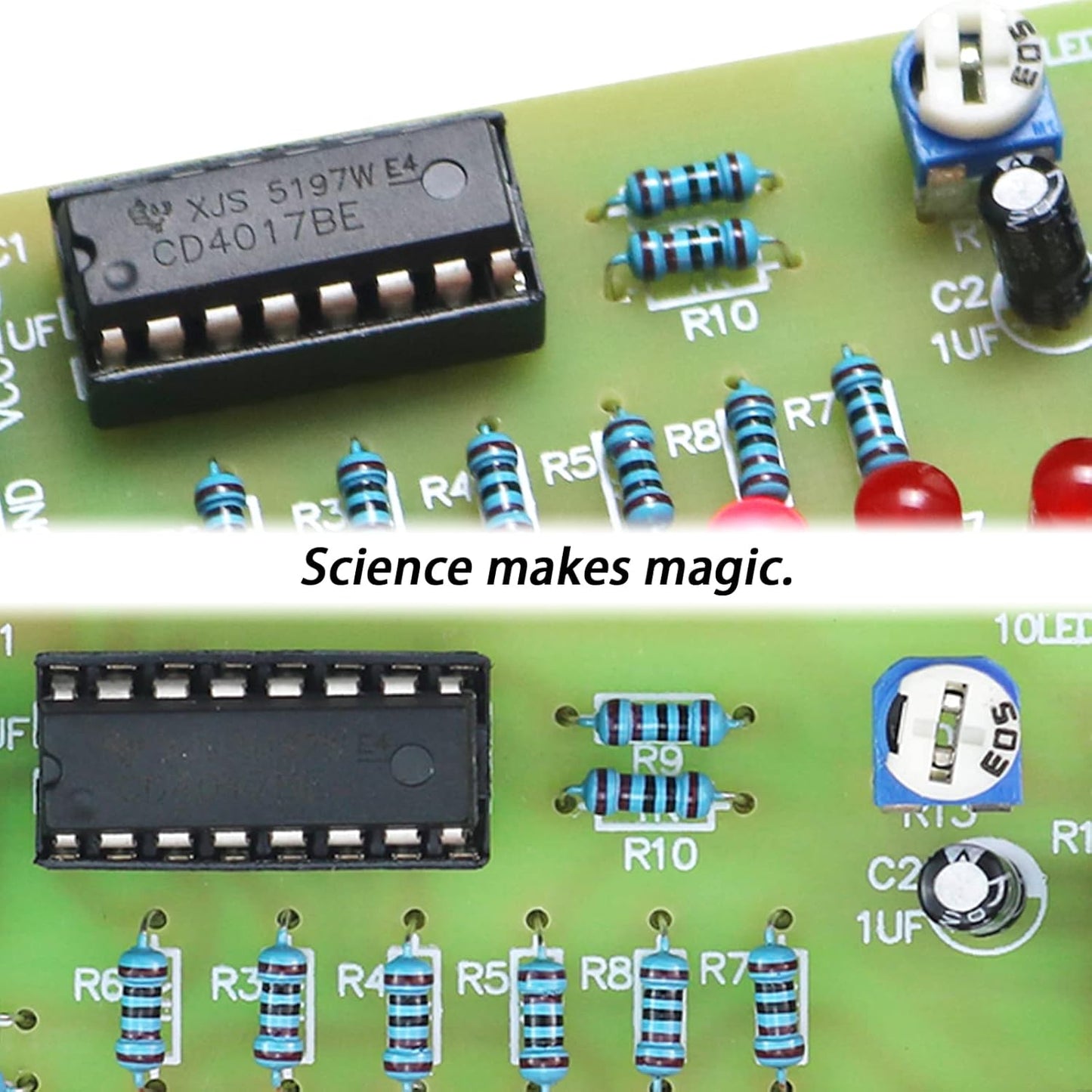 Soldering Practice Kit DIY Plug - in Flowing Water Light Soldering Kit - with CD4017 and NJ5655 - Ideal for Beginners & STEM Education
