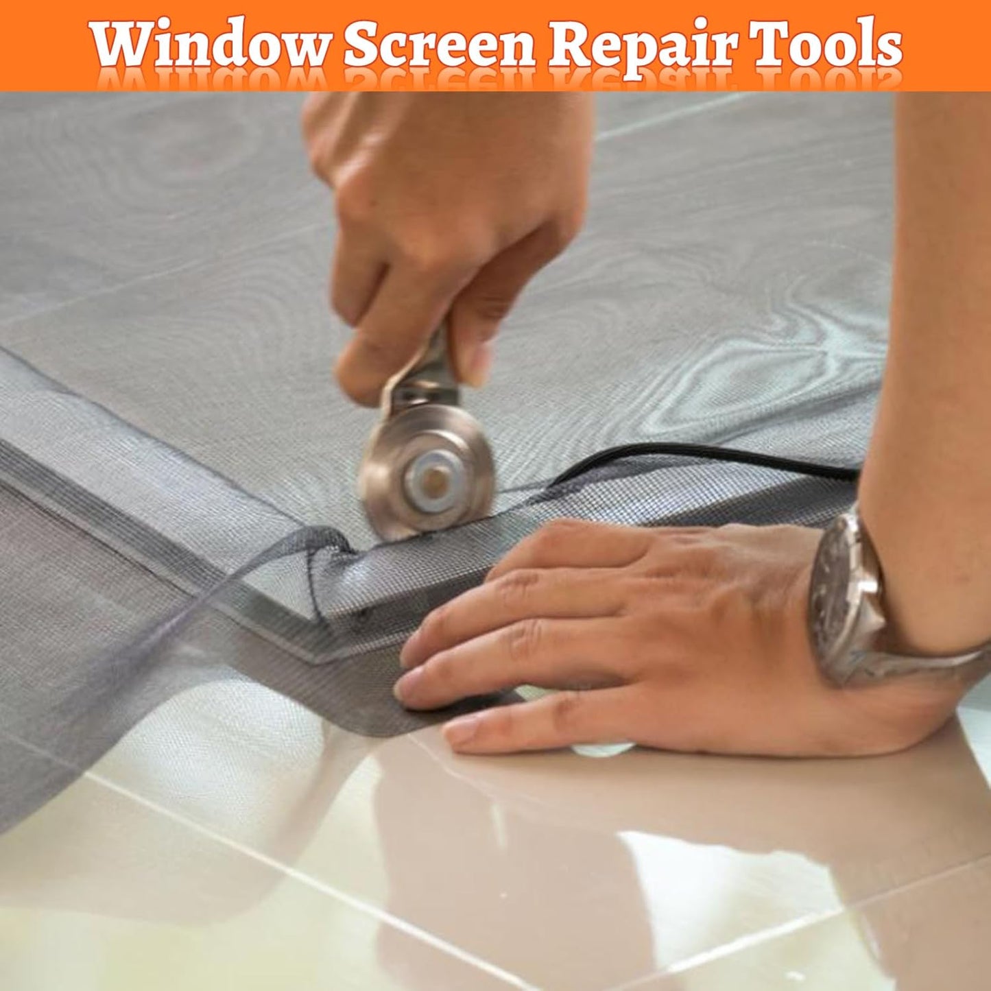 Screen Repair Tool,Window Roller,Spline Installer,6 in 1 Window Installation Tool,Screen Mouse Spline Roller for Installing & Replacing Window Patio Sliding Door (6 in 1)