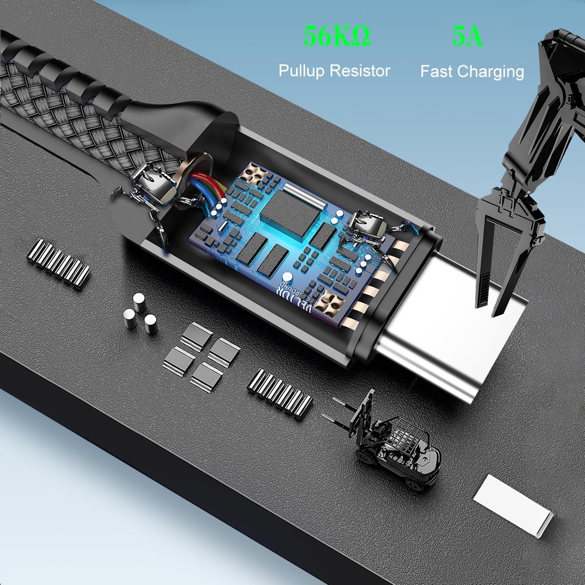 Elebase USB C to C 100W Charging Cable 6.6FT with Type A Car Adapter,Fast PD Charger Cord for iPhone 16 15 Pro Max Plus,Airpods 4,Samsung Galaxy S23 S24 Flip Fold 5,Ultra,A53 A54,MacBook Mac,iPad 9 10