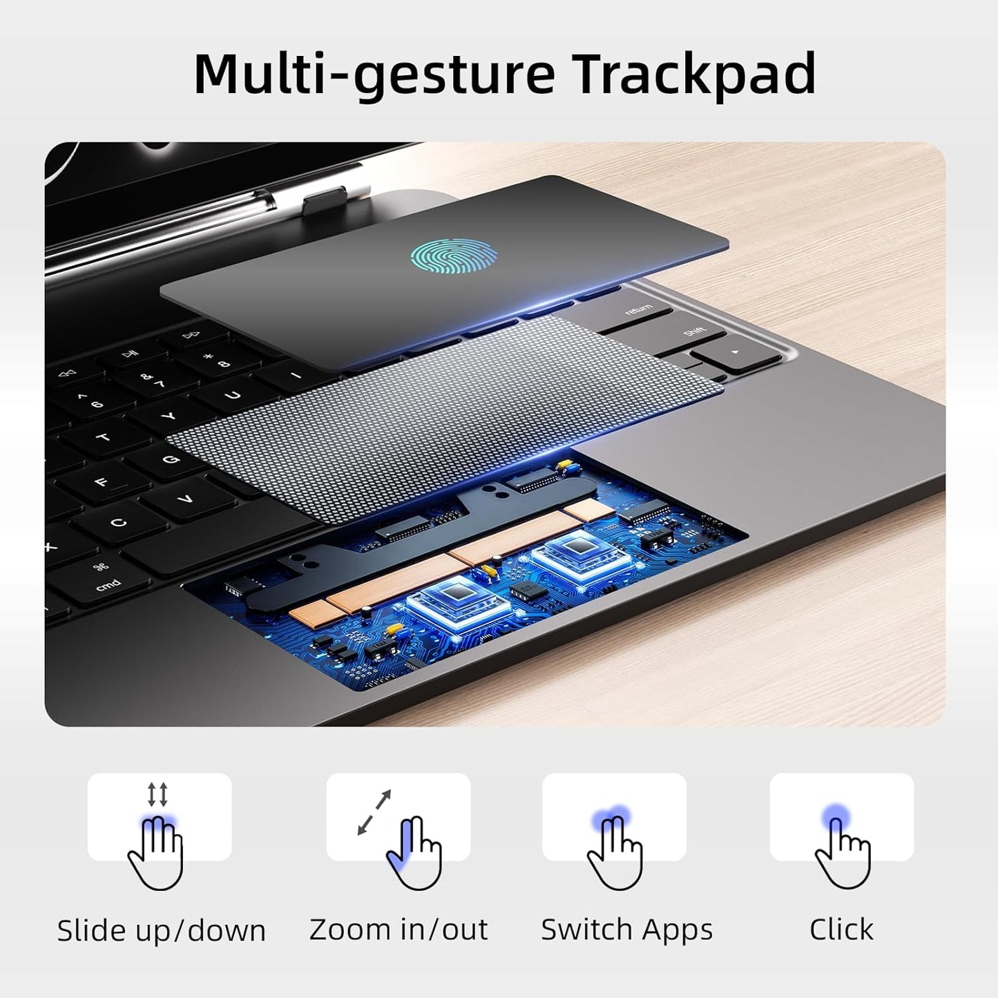 for iPad Pro 13 inch case 2024 with Keyboard M4,Magnetic Attach,Multi-Gesture Trackpad,7-Color Backlit,Shortcut Keys,Auto Sleep/Awake,Magic Keyboard for iPad Pro 13-inch M4 2024