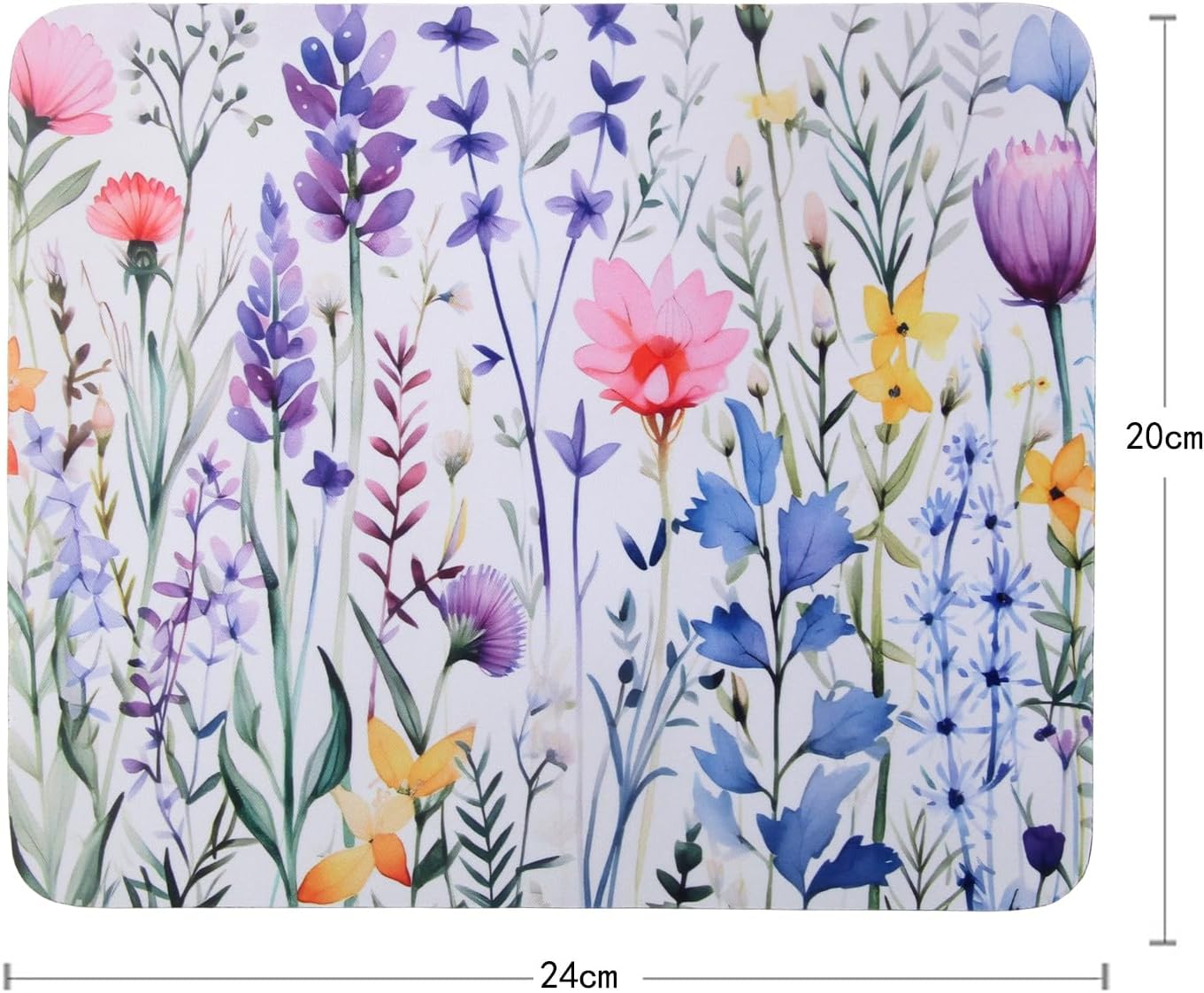 Mouse Pad, Gaming Mouse Pad, Non-Slip Rubber Base Mouse Mat with Designs for Laptop, Computer & Office, 9.5 x 7.9 x 0.12 inches (Nice Flowers)