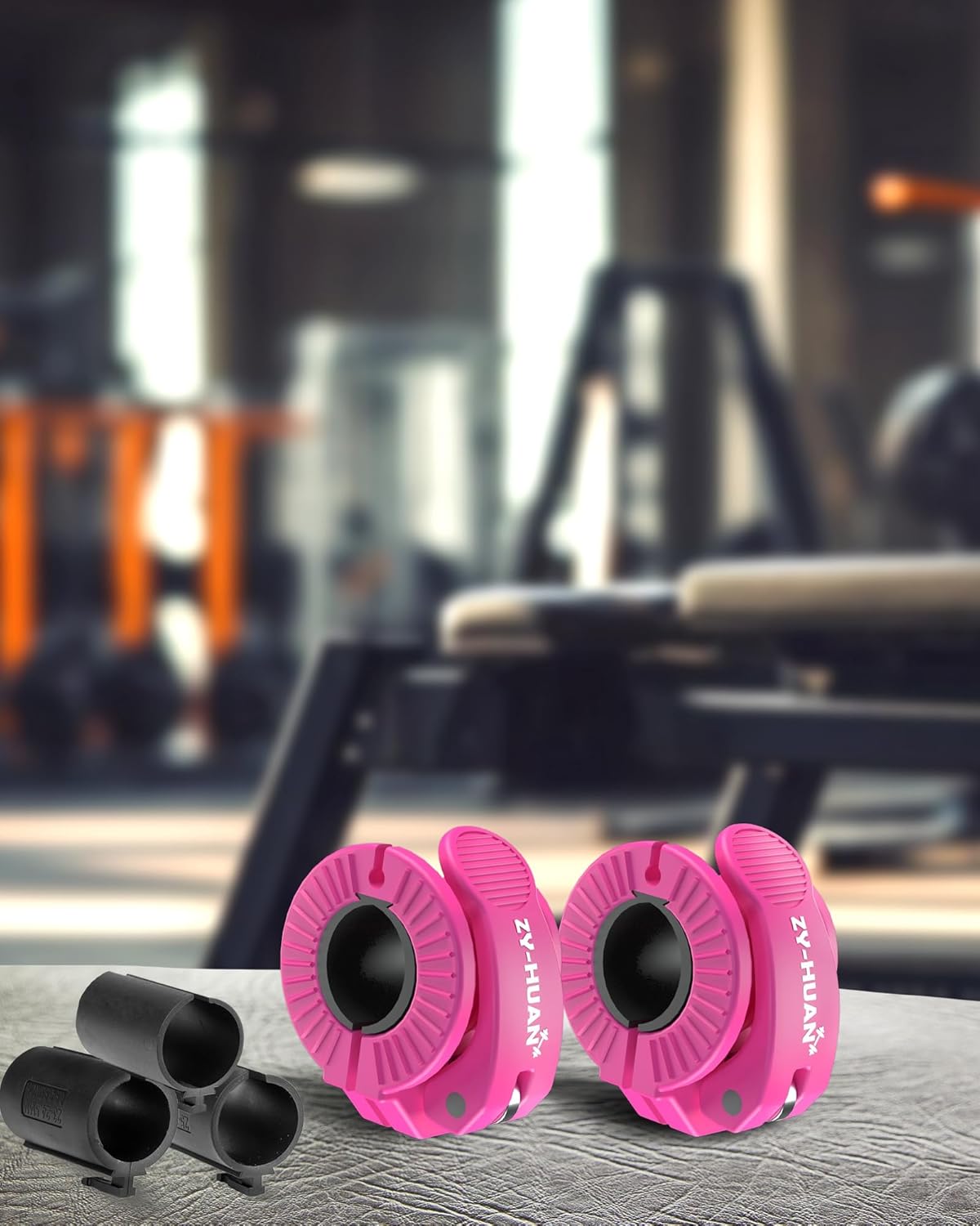 Pro Barbell Clips 1 inch Barbell Clamps 0.9-1.18inch Quick Release Weight Clips for Bars Multi-Size Adjustable Olympic Barbell Clamps