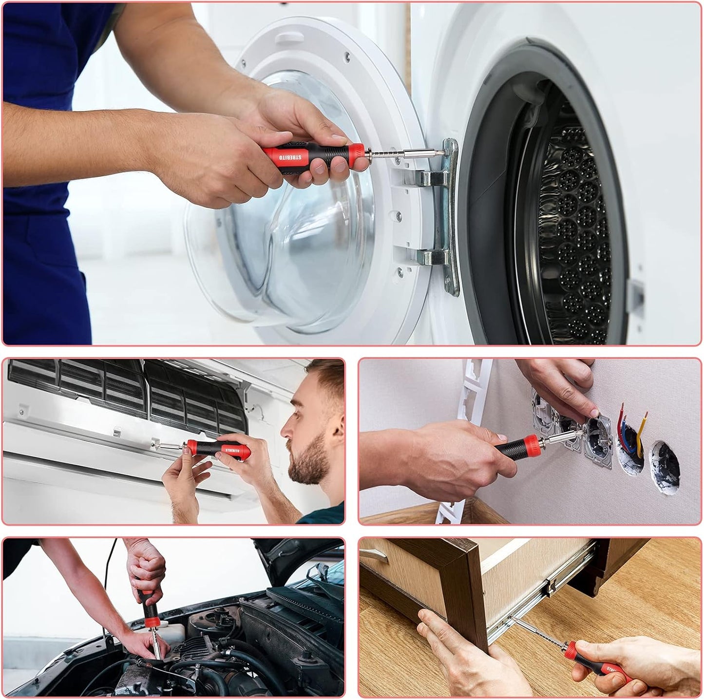 STREBITO Precision Screwdriver Set 191-Piece Multi-Bit Screwdriver 1/4 Inch Nut Driver Home Improvement Tool Electronic Repair Kit for Computer, iPhone, Laptop, PC, Cell Phone, PS4, Xbox, Nintendo