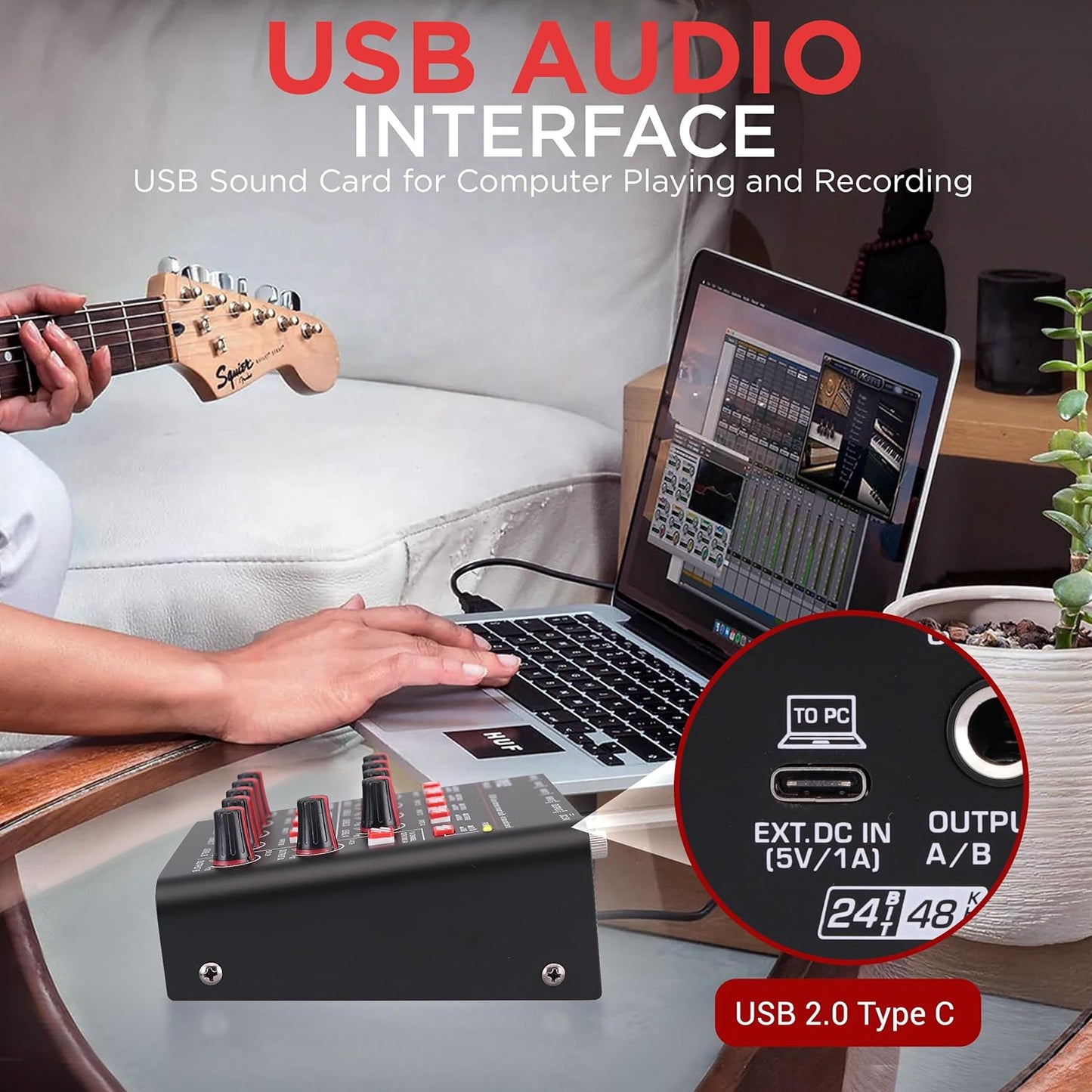 Pyle 8-Channel Wireless BT Streaming Mini Line Mixer with USB Audio Interface - 8 Mono/Stereo Switching Inputs | Ultra-low Noise Design with High Headroom | Built-in USB Sound Card - PMAX8