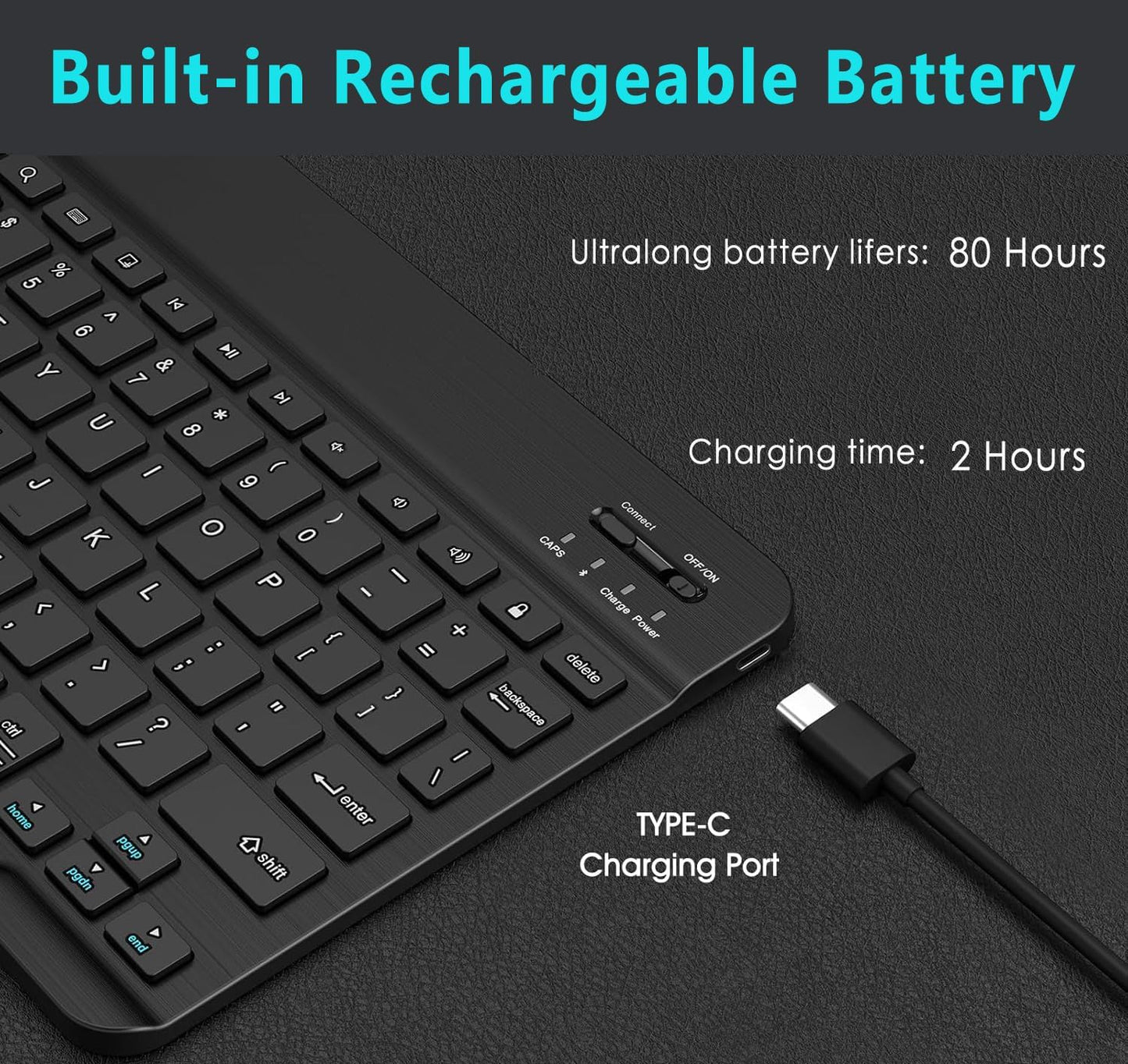 Keyboard Case for Samsung Galaxy Tab A9 Plus 5G 11 inch 2023 (SM-X210/X216/X218), Magnetic Detachable Wireless Keyboard Bluetooth, Smart Folio Cover with S Pen Holder for Galaxy Tab A9+ 11“(Black)