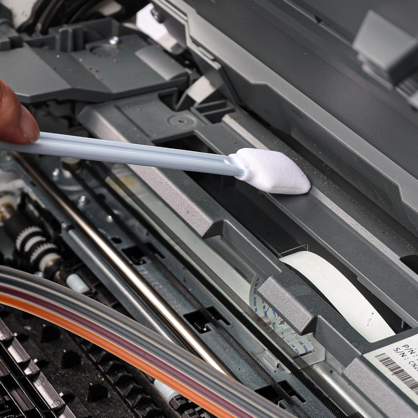 Printhead Cleaning Kit , Inkjet Printer Head Cleaning swabs,Extra Long Foam Cleaning Swabs, for Epson, Canon, DTF,HP Large-Format Color Printer (20PCS)