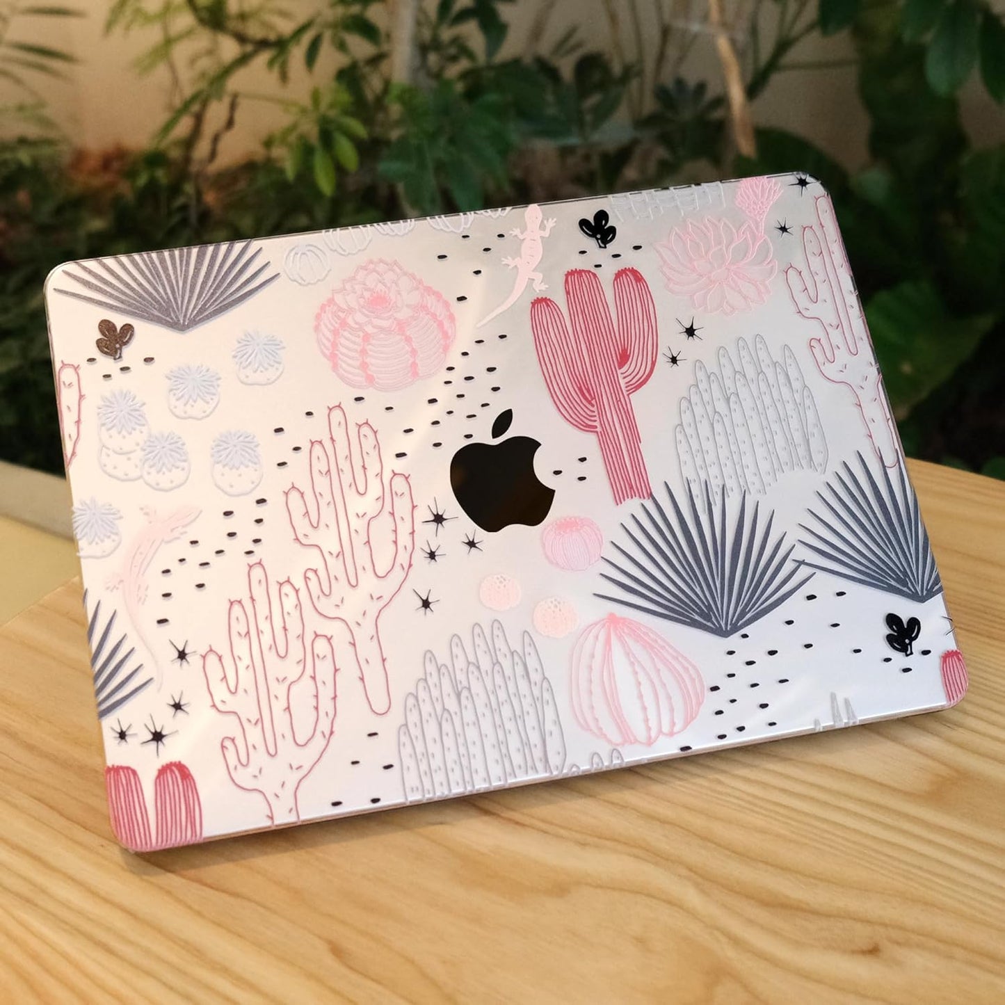 MEEgoodo Case for MacBook Air M4/M3/M2 13.6 inch 2025 2024 2022, Fit Model A3240 A3113 A2681, Compatible with MacBook Air 13 inch, Laptop Hard Shell Case with Keyboard Cover, Cacti