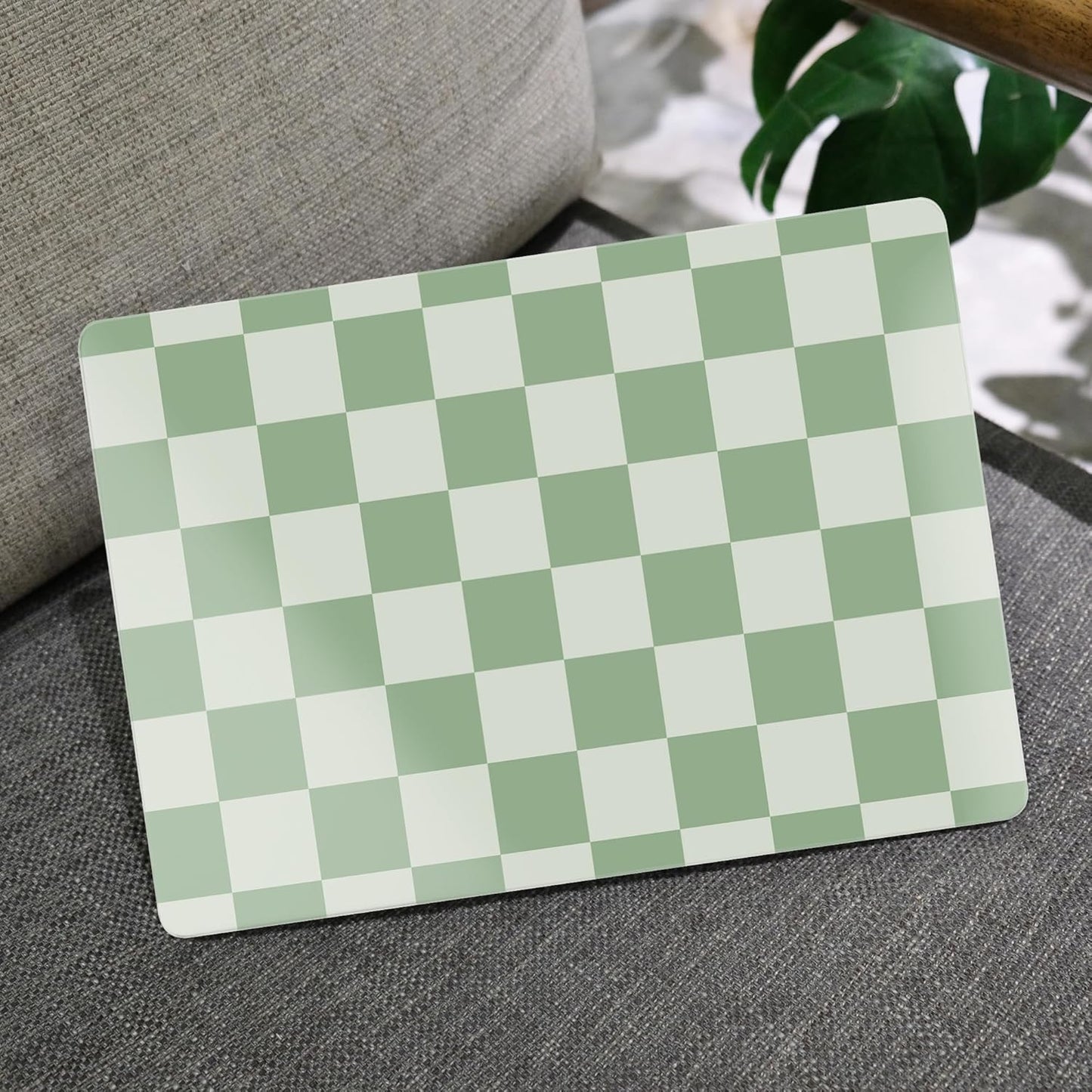 MEEgoodo Case for M4/M3/M2 MacBook Air 13.6 inch Case 2025 2024 2022, Fit Model A3240/A3113/A2681, Laptop Hard Shell with Keyboard Cover Compatible with MacBook Air 13 inch, Green Checkered