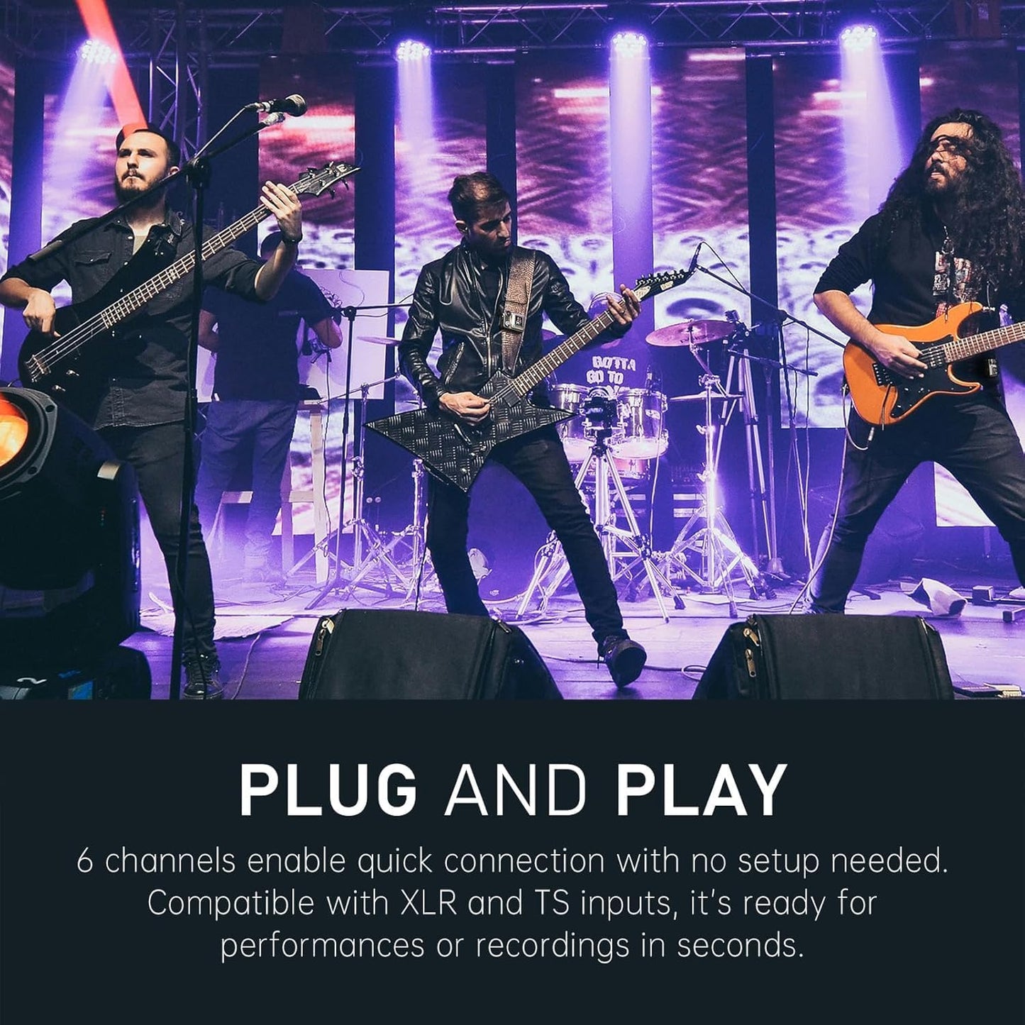 Xvive U45R2 Wireless in Ear Monitor System 5.8ghz IEM System 1 Transmitter and 2 Bodypack Receiver for Studio, Band Rehearsal, Live Performance, Channel Scan Mode