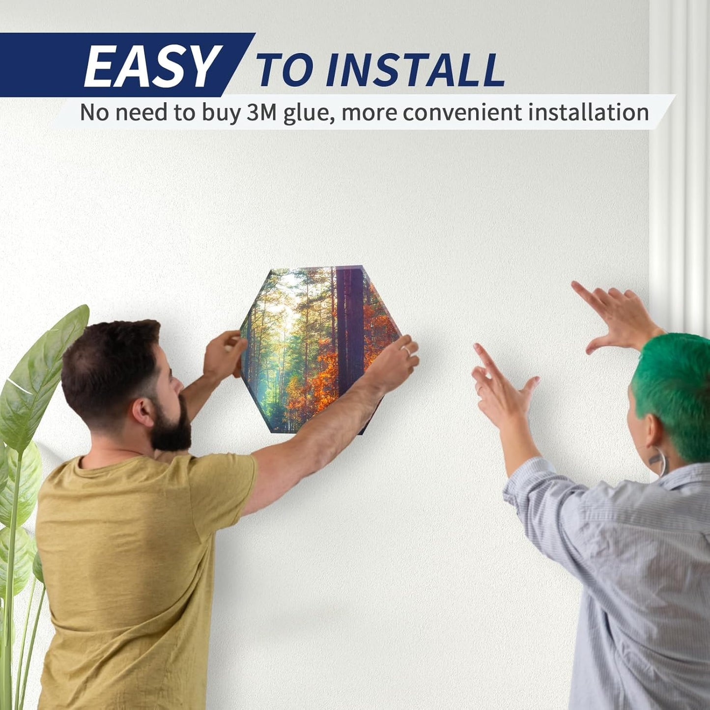 Mollywell Art Acoustic Panels, Soundproofing, Wall Decoration, Suitable for Decorative Soundproof Wall Panels, Room Aesthetics & Echo Reduction (Forest Autumn), 12x10x0.4 Inch