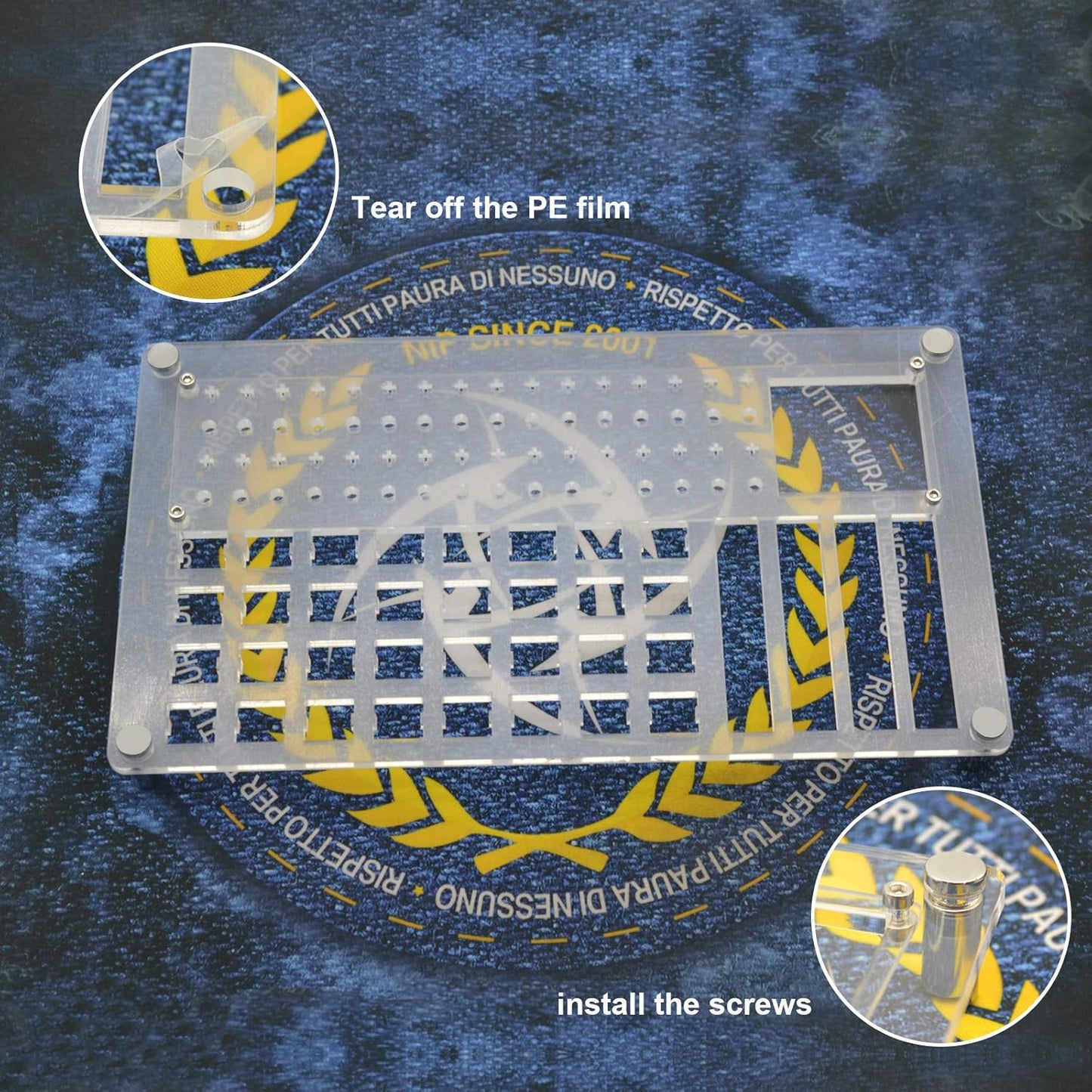 YIMAGUJRX RUNJRX 32 Switch Station, Acrylic Lube Kit for Custom Gaming Keyboard (10Pcs)