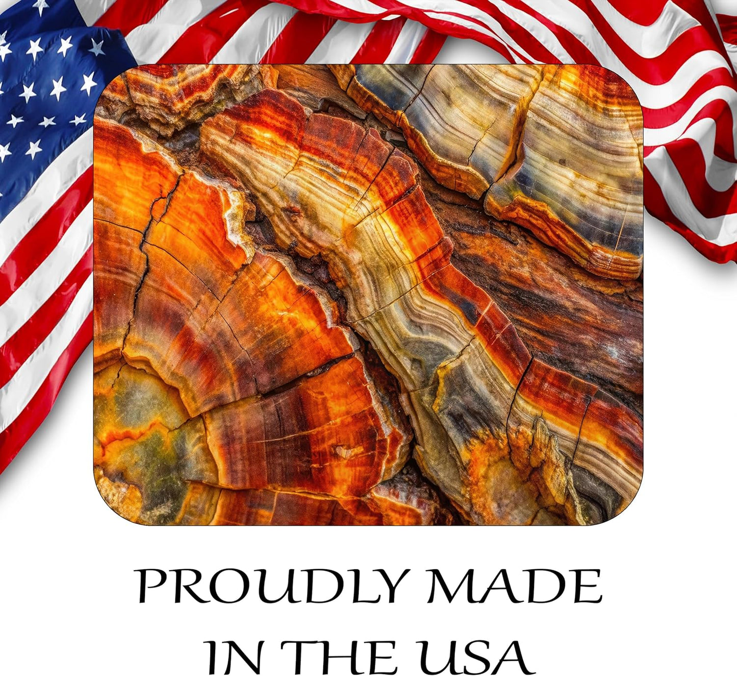 Decorative Colorful Mouse Pad Mat Mousepad for Desk Computer Laptop PC Gaming Home or Office Gift (Petrified Wood MP40)