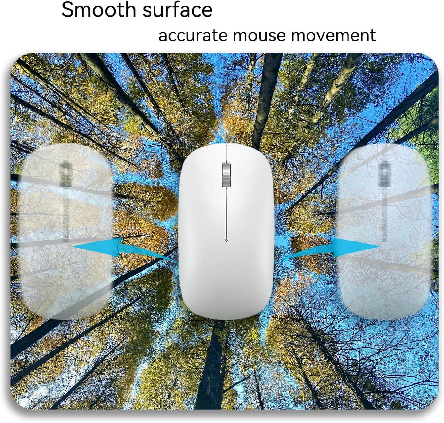 The Trees Under Blue Sky Mouse Pad Mat Rectangle Non-Slip Rubber Mousepad for Office Laptop