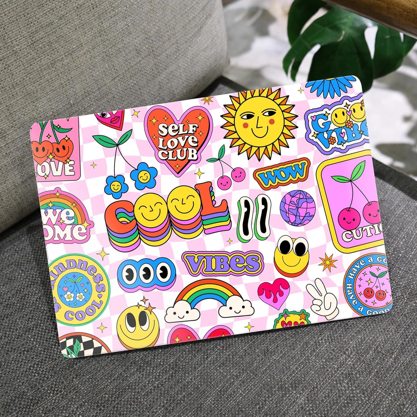 MEEgoodo Case for M4/M3/M2 MacBook Air 13.6 inch Case 2025 2024 2022, Fit Model A3240/A3113/A2681, Laptop Hard Shell with Keyboard Cover Compatible with MacBook Air 13 inch, Pattern Stickers