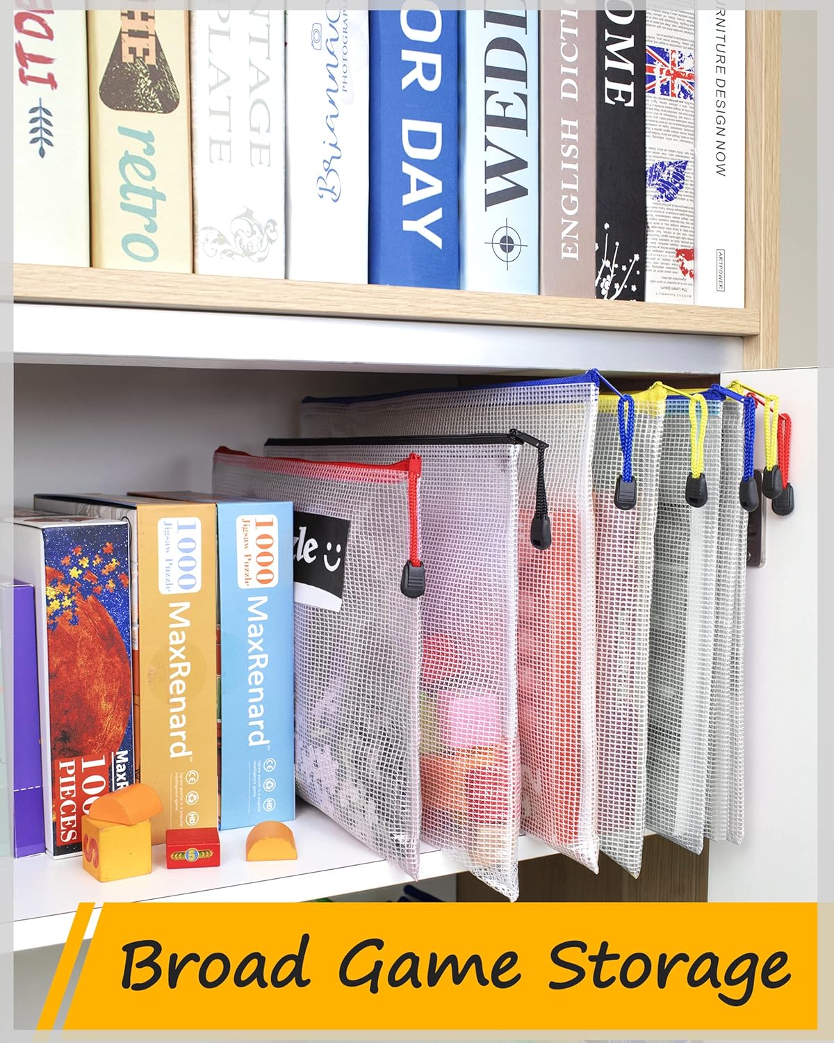 SUNEE Plastic Mesh Zipper Pouch 4.6x9.2 in (6 Colors, 12 Packs), Small Water-Resistant Zip Bag for School Office Supplies, Pencil Organizing Storage