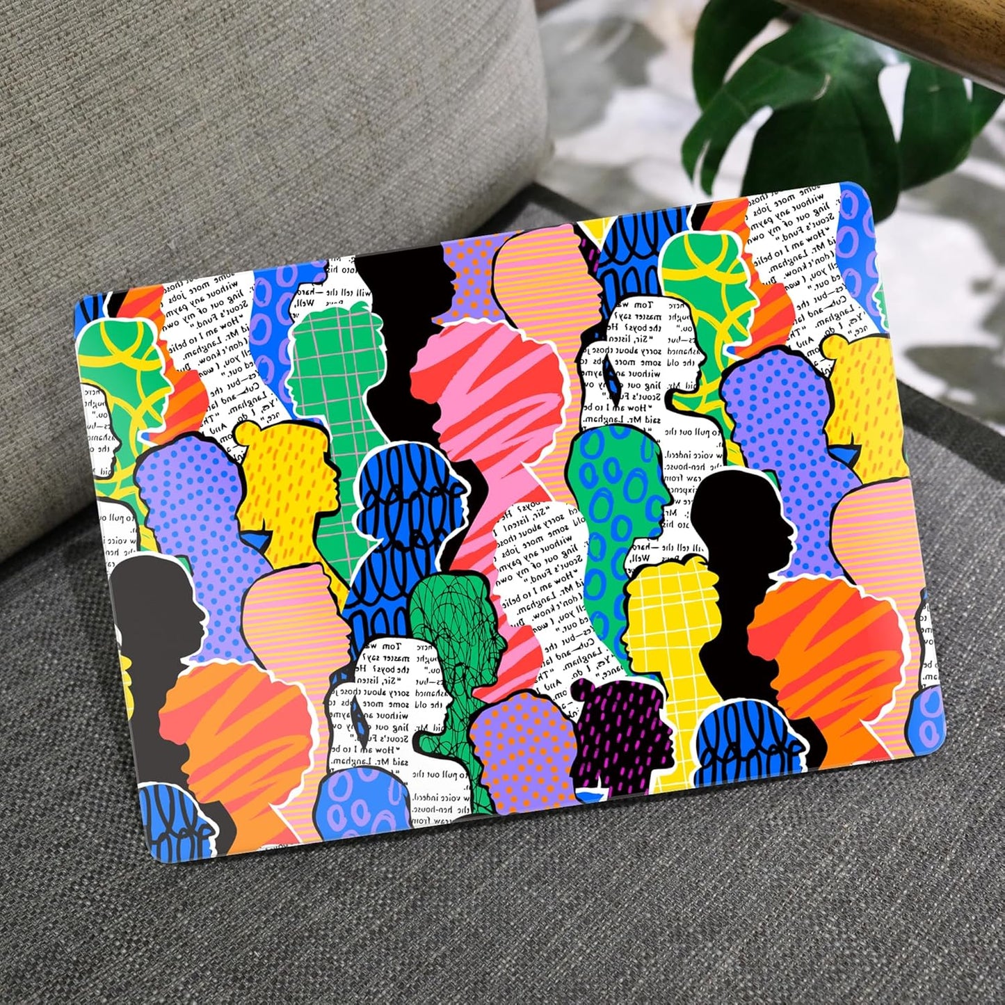 MEEgoodo Case for MacBook Pro 13 inch Case 2022 2021 2020 A2338 M2/M1 A2251 A2289,Laptop Hard Shell with Keyboard & Camera Cover Compatible with 13 inch MacBook Pro,Diverse People Abstract Art