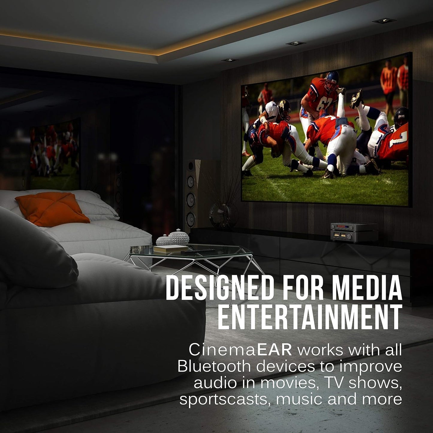 MEE audio Matrix Cinema Bluetooth Wireless Over-Ear High Resolution Stereo Headphones with aptX Low Latency for Improved Lip Sync & CinemaEAR Audio Enhancement for Clearer Sound in Movies and TV Shows