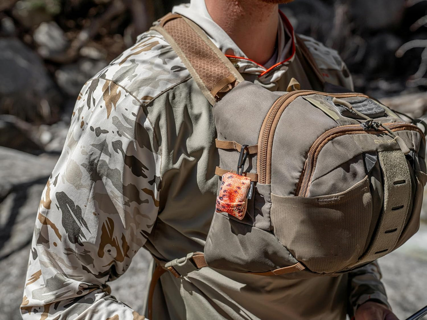 SPUDZ Classic Microfiber Lens Cleaner – Clip-On Pouch, Washable – for Binoculars, Scopes, Glasses, Screens | Fish Assort, 6 x 6 Inch