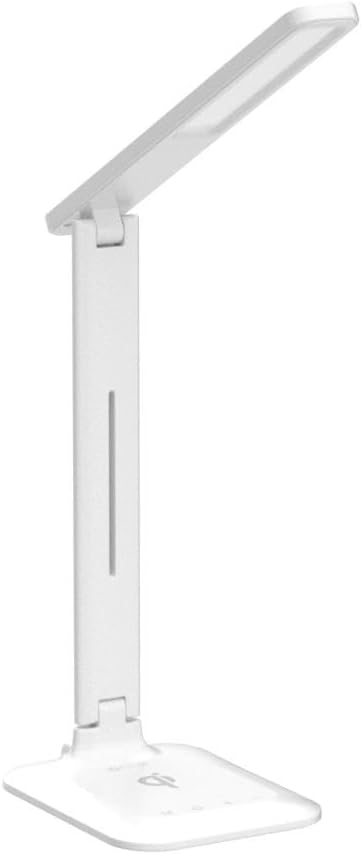 OttLite Charge Up LED Desk Lamp with Wireless Qi Charging & USB Charging Port, with ClearSun LED Technology - Adjustable Neck, 3 Color Temperature Modes, Reduces Eyestrain - Travel-Friendly Task Lamp