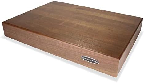 IsoAcoustics Delos Turntable Isolation Butcher Block Series: 2216W2 (22" W x 16" D x 3" H) Walnut