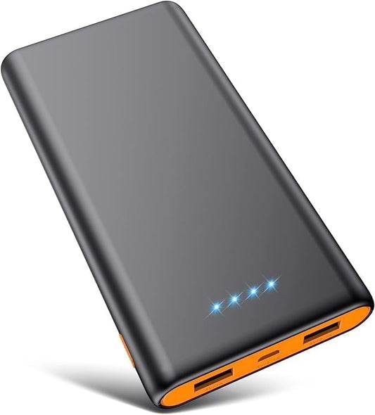 Portable Charger Power Bank 26800mah,Ultra-High Capacity Safer External Cell Phone Battery Pack,2 USB Output High Speed Charging Power bank Compatible with iPhone 15/14/13/12 Samsung Android LG-Orange