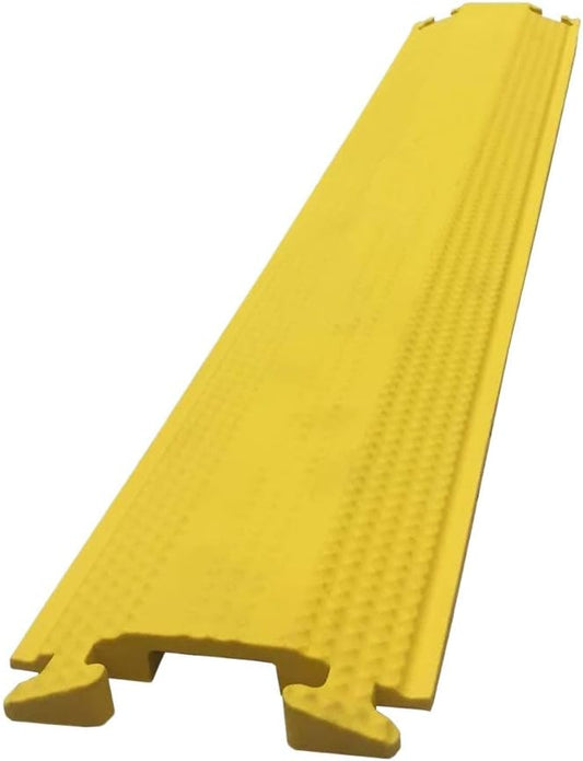 Kable Kontrol Drop Over Floor Cord Cover – 36” Inch Long 1 Channel Cable or Wire Protector – Rubber Ramp for Indoor and Outdoor Use – Yellow