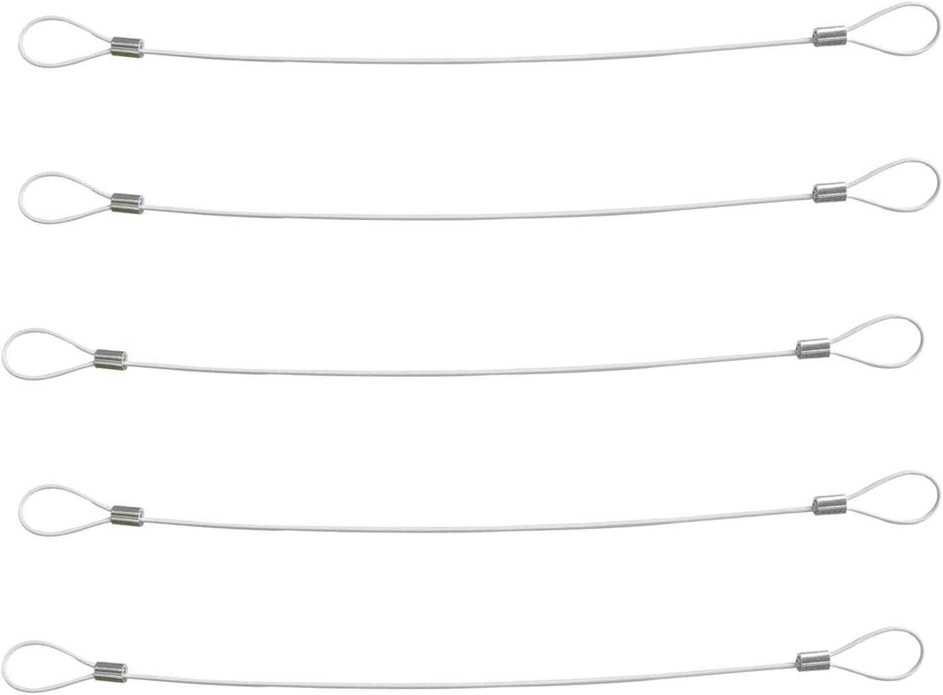 Cable Tethers 20 Pack with Crimping Tool (12 Inches, White Color), Adjustable Security Cable Look, Universal DIY Adapter Tethering Ties Kit for Computer Cord, Pre-Assembled, Tamper-Resistant